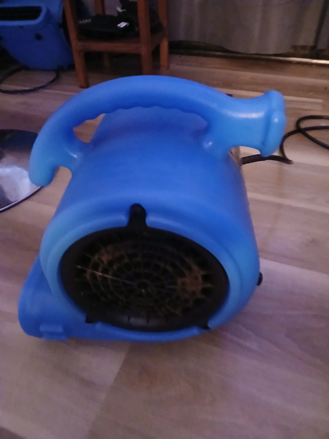 3 blue air blowers