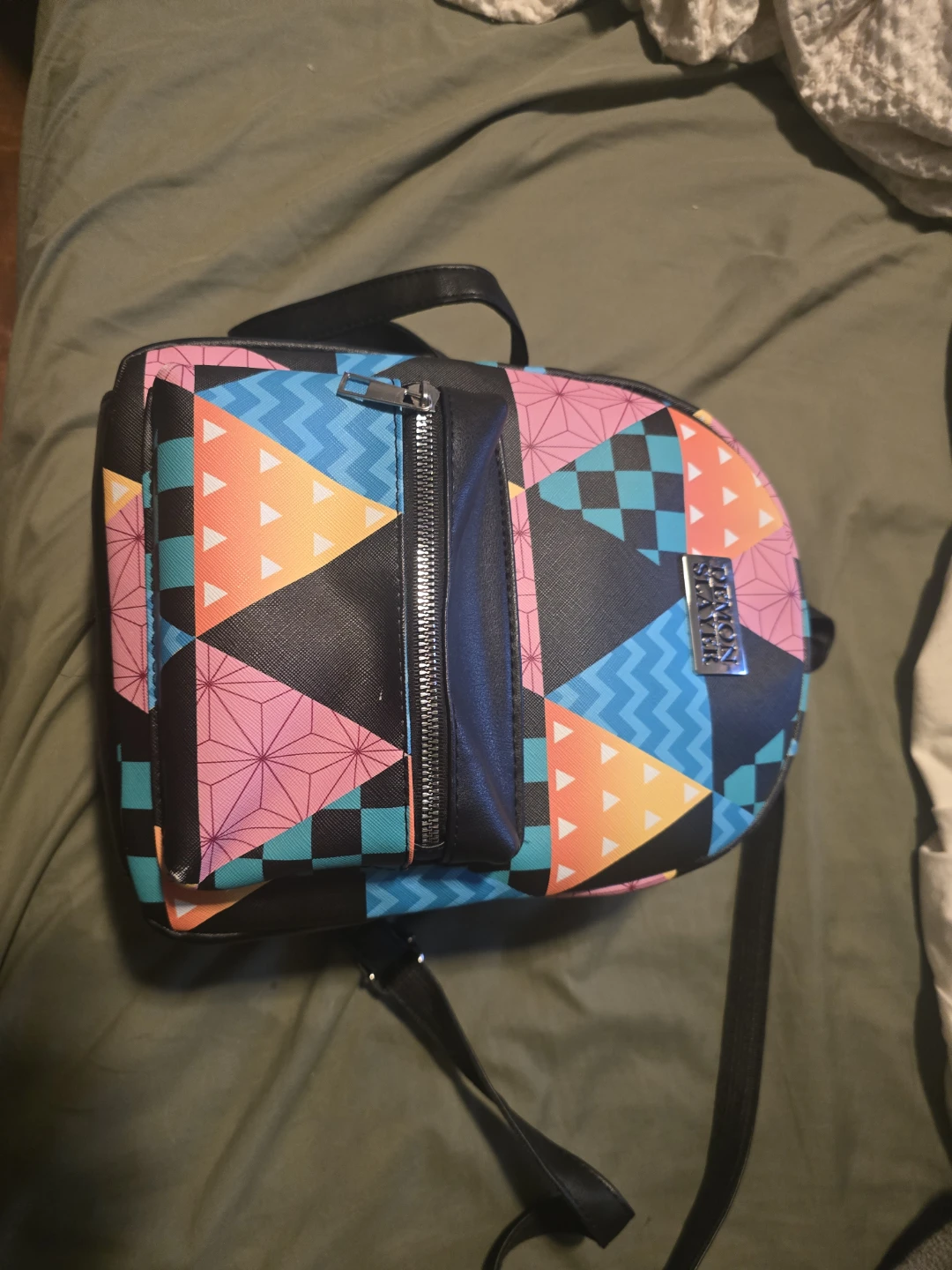 Demon Slayer Geometric Print Mini Backpack