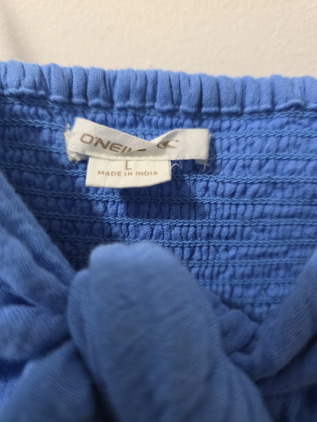 O'Neill Blue Smocked Dress with Tie Front - photo 3