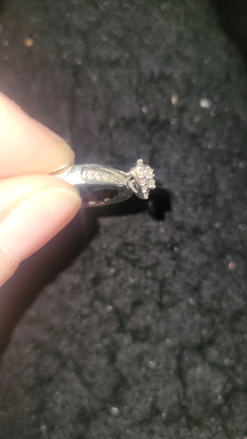 White Gold Heart Diamond Ring - photo 4