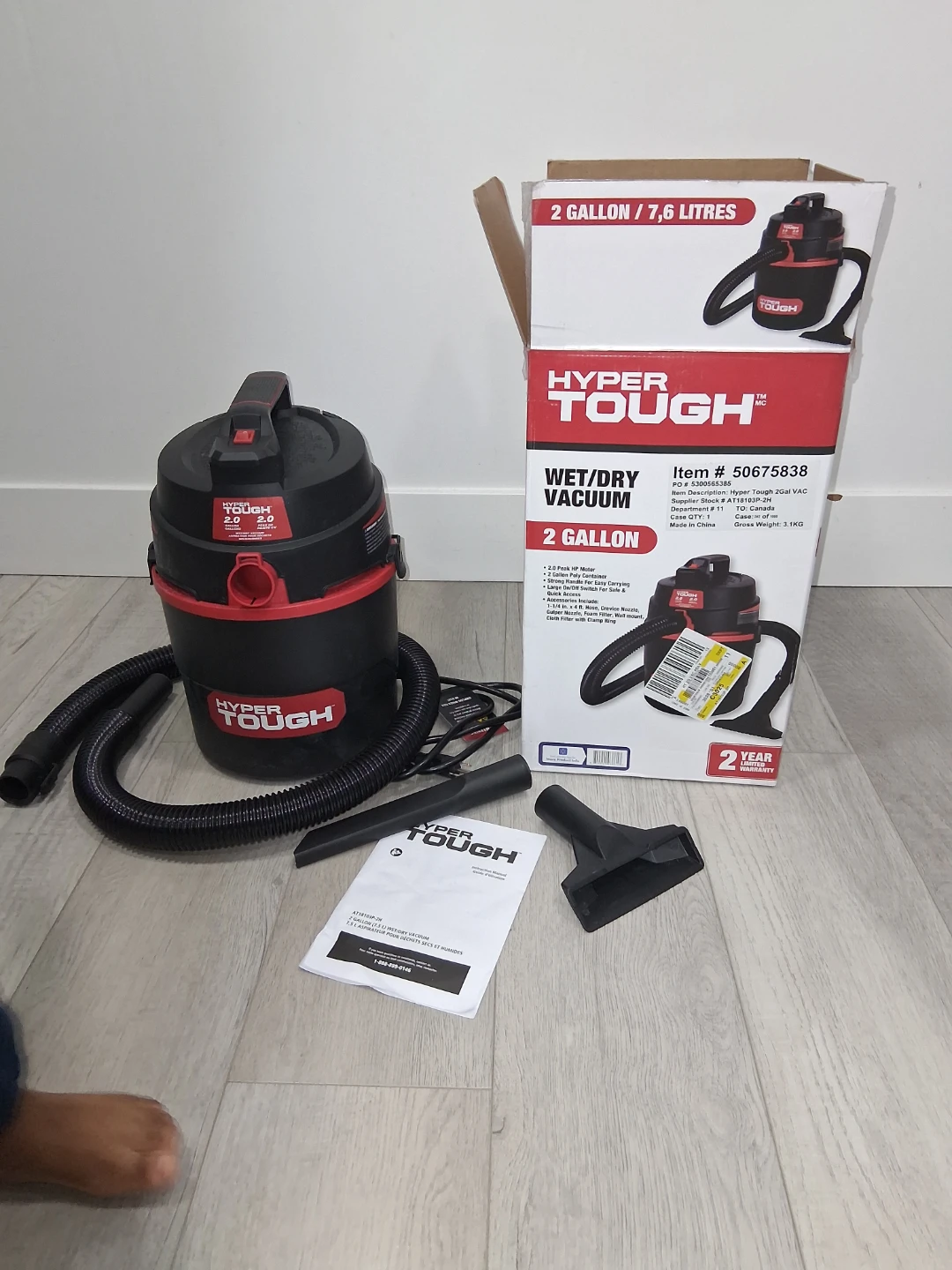 Hyper Tough 2 Gallon Wet/Dry Vacuum - photo 3