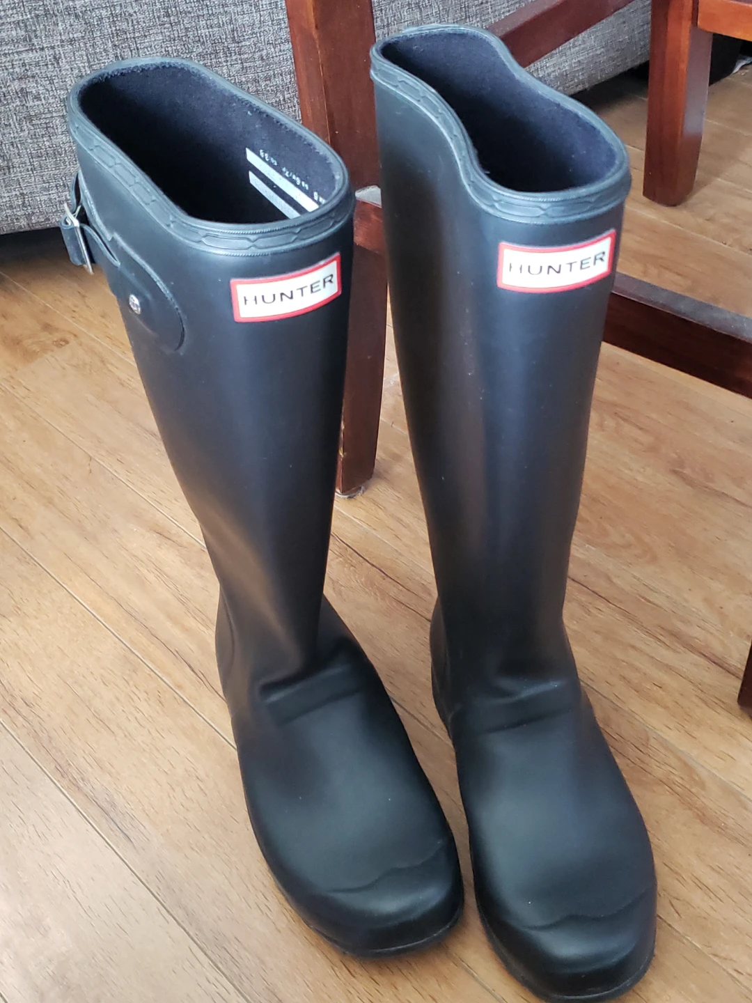 Hunter Women's Black Rubber Rain Boots