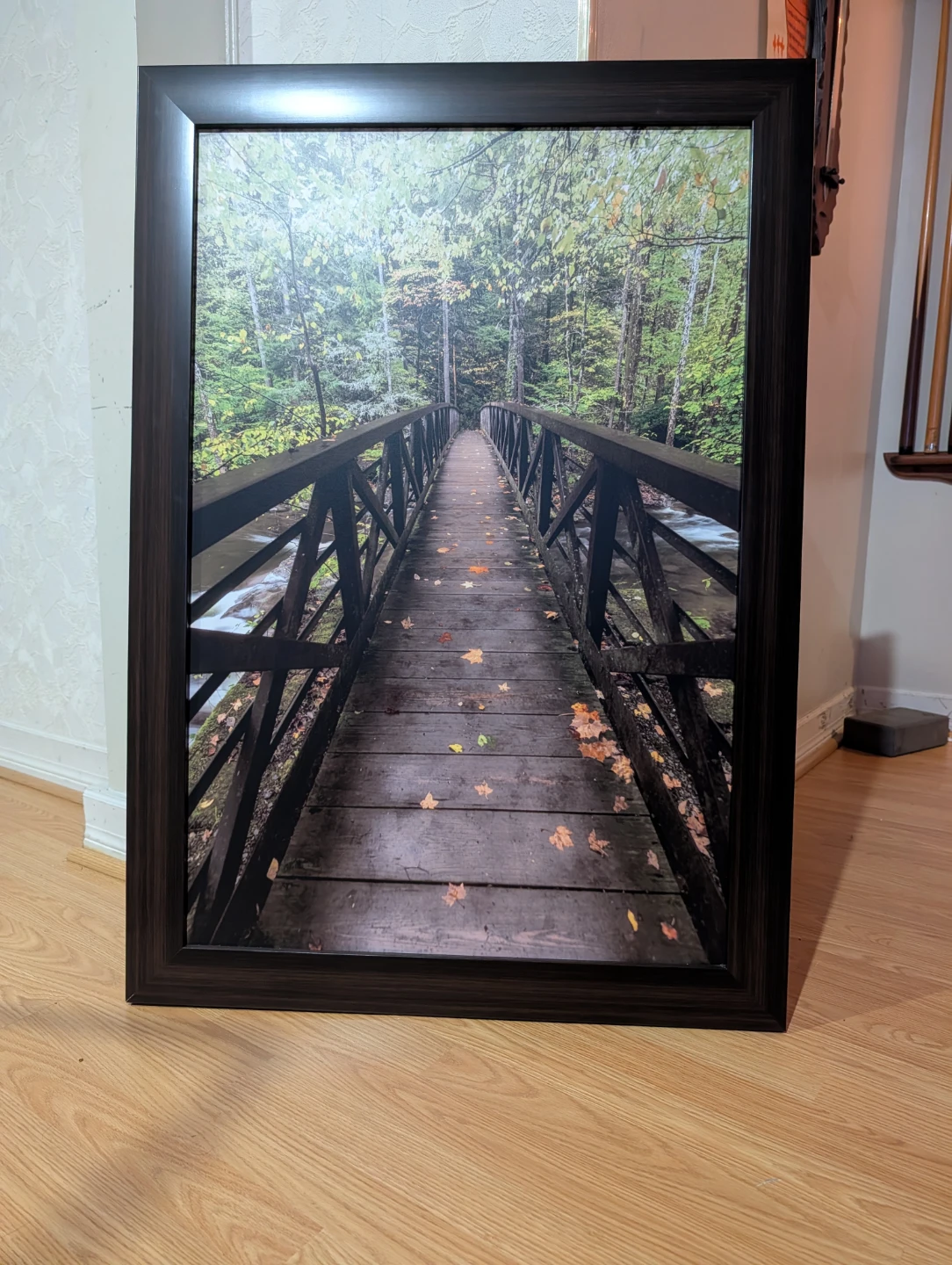 Framed Landscape Print of a Bridge