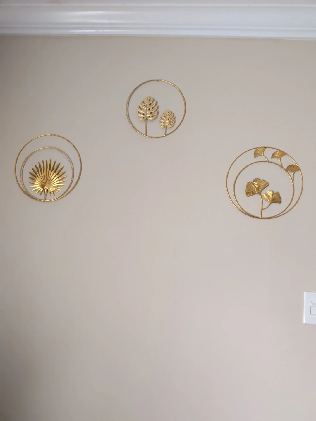 Gold Metal Leaf Wall Art Set