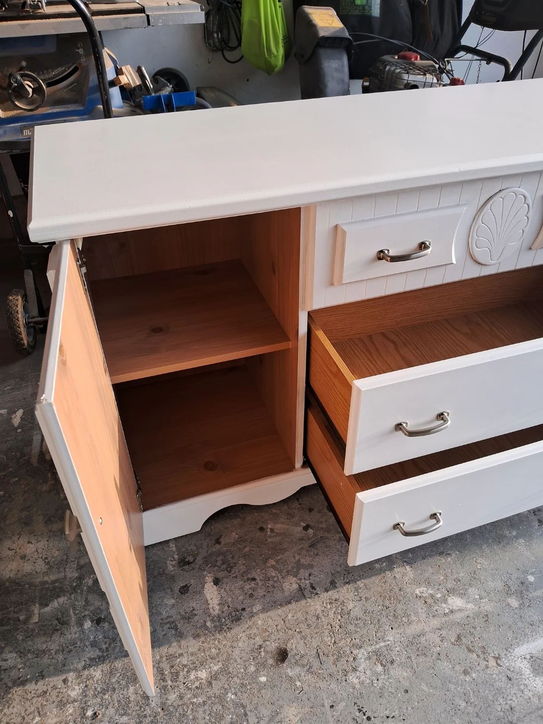 White Dresser with Drawers and Cabinet Doors - photo 2