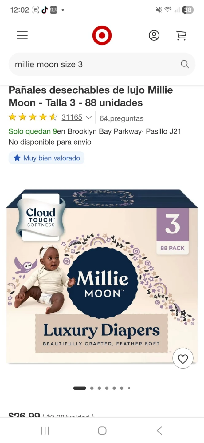 Millie Moon Size 3 Luxury Diapers - 88 Pack