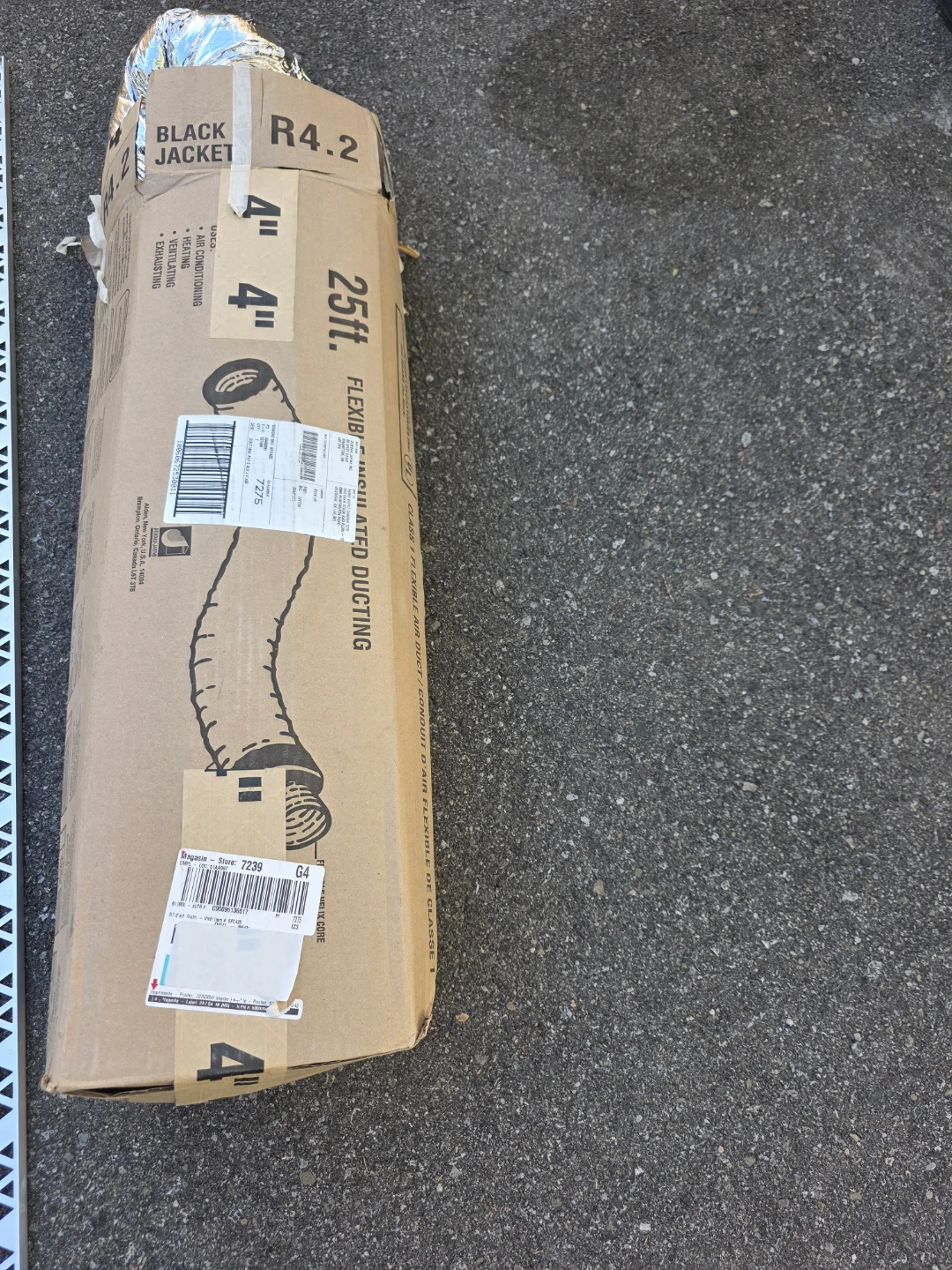 4" x 25ft Insulated Flexible Ducting