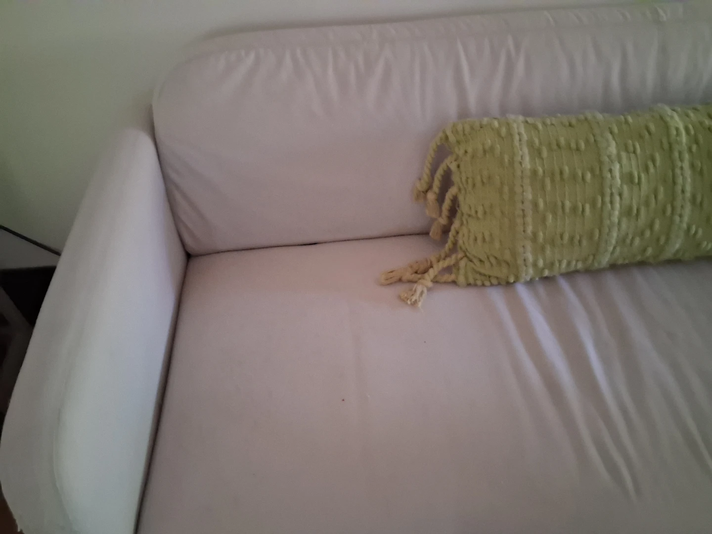 Cream Sofa with Bolster Pillow - photo 2