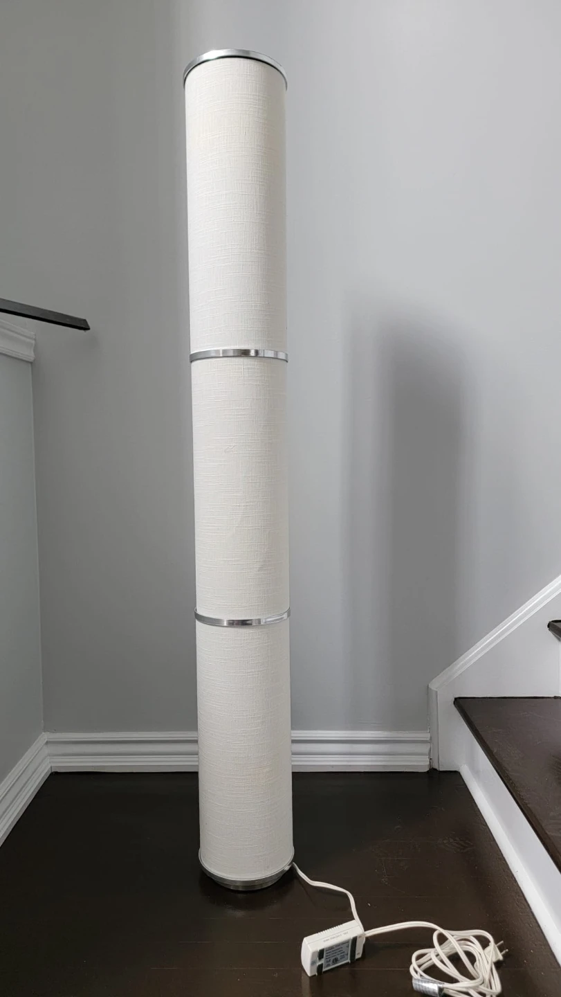 White Cylindrical Floor Lamp