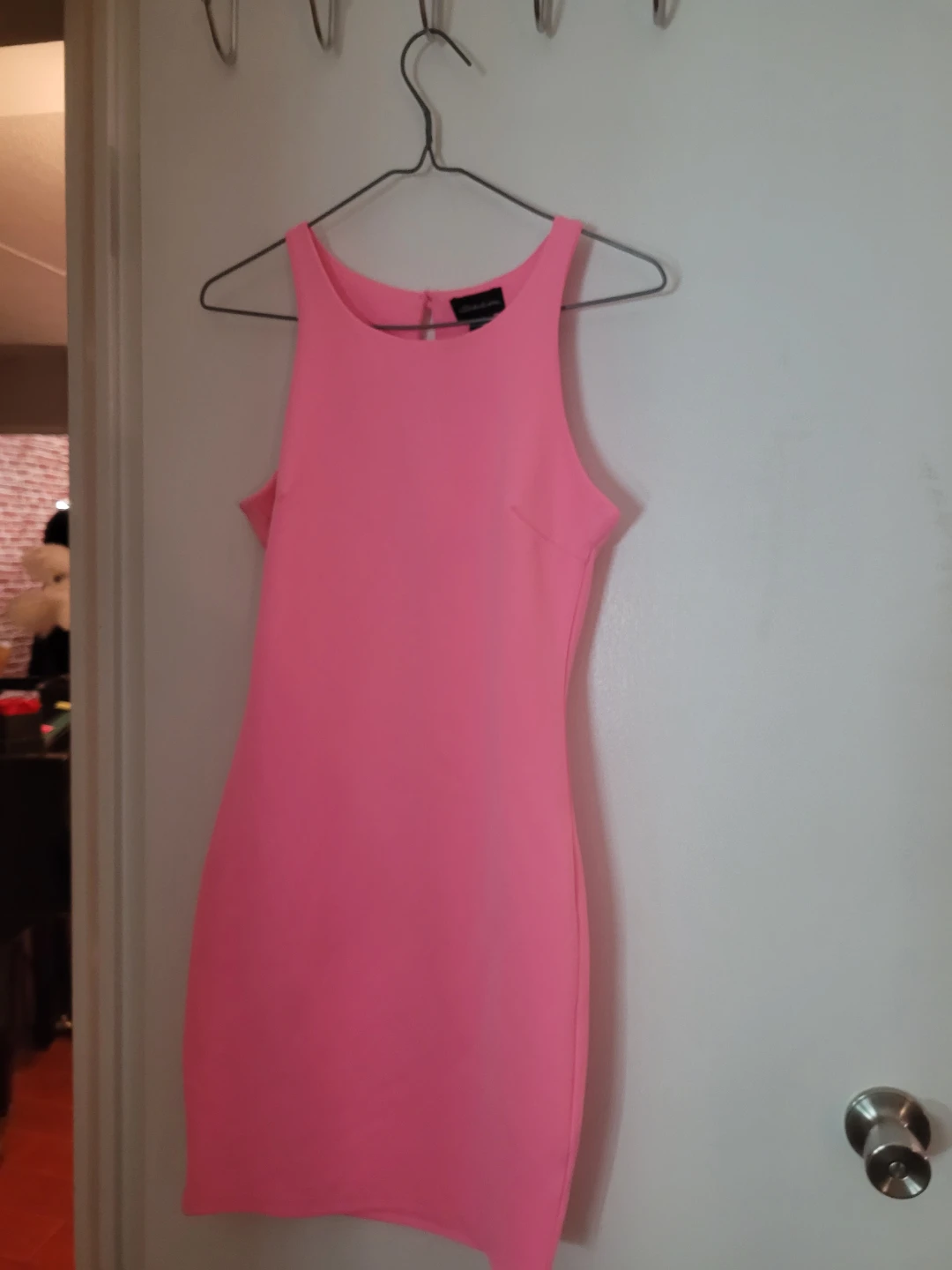 Pink Sleeveless Mini Dress