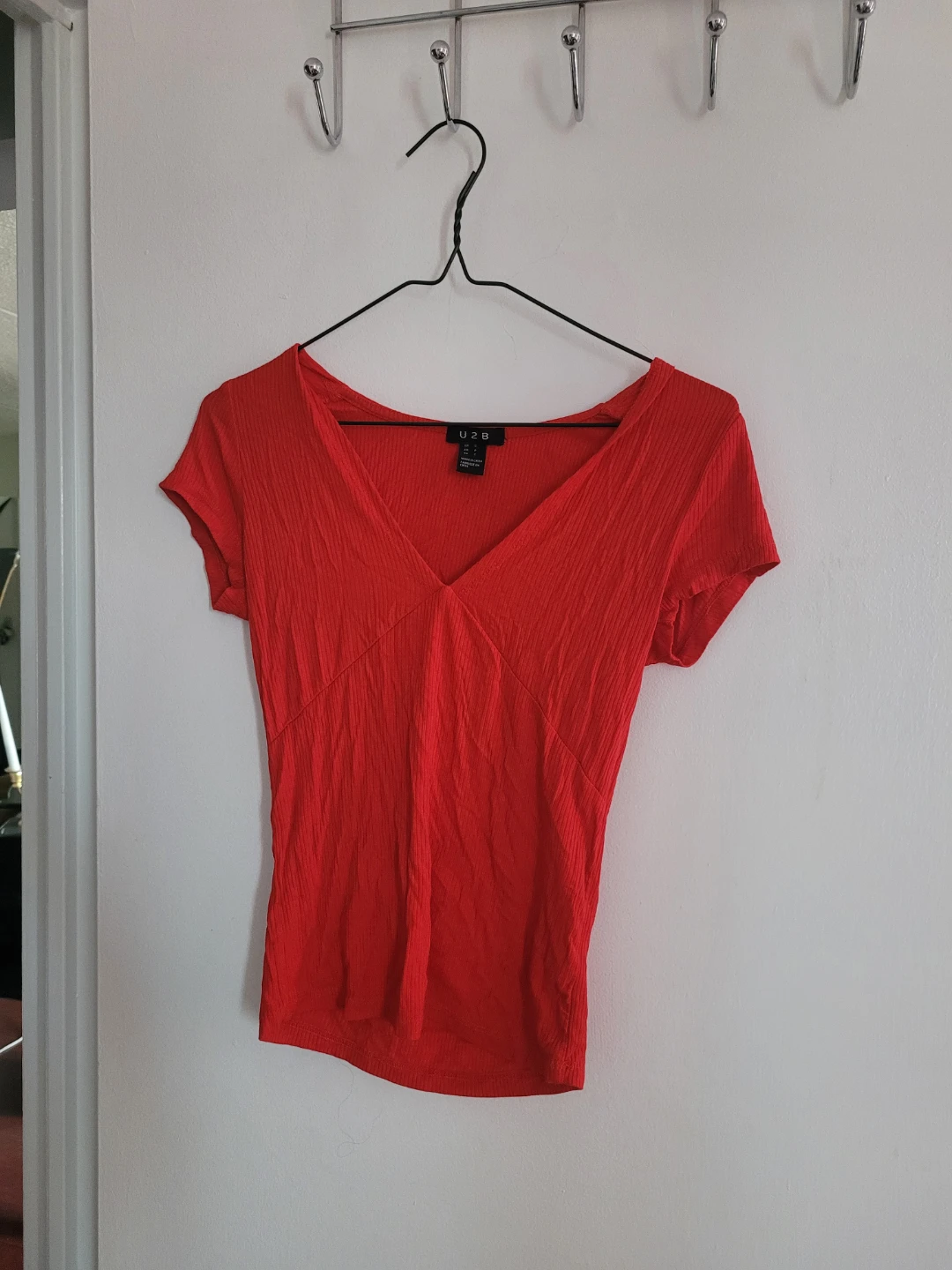 U2B Red V-Neck T-Shirt