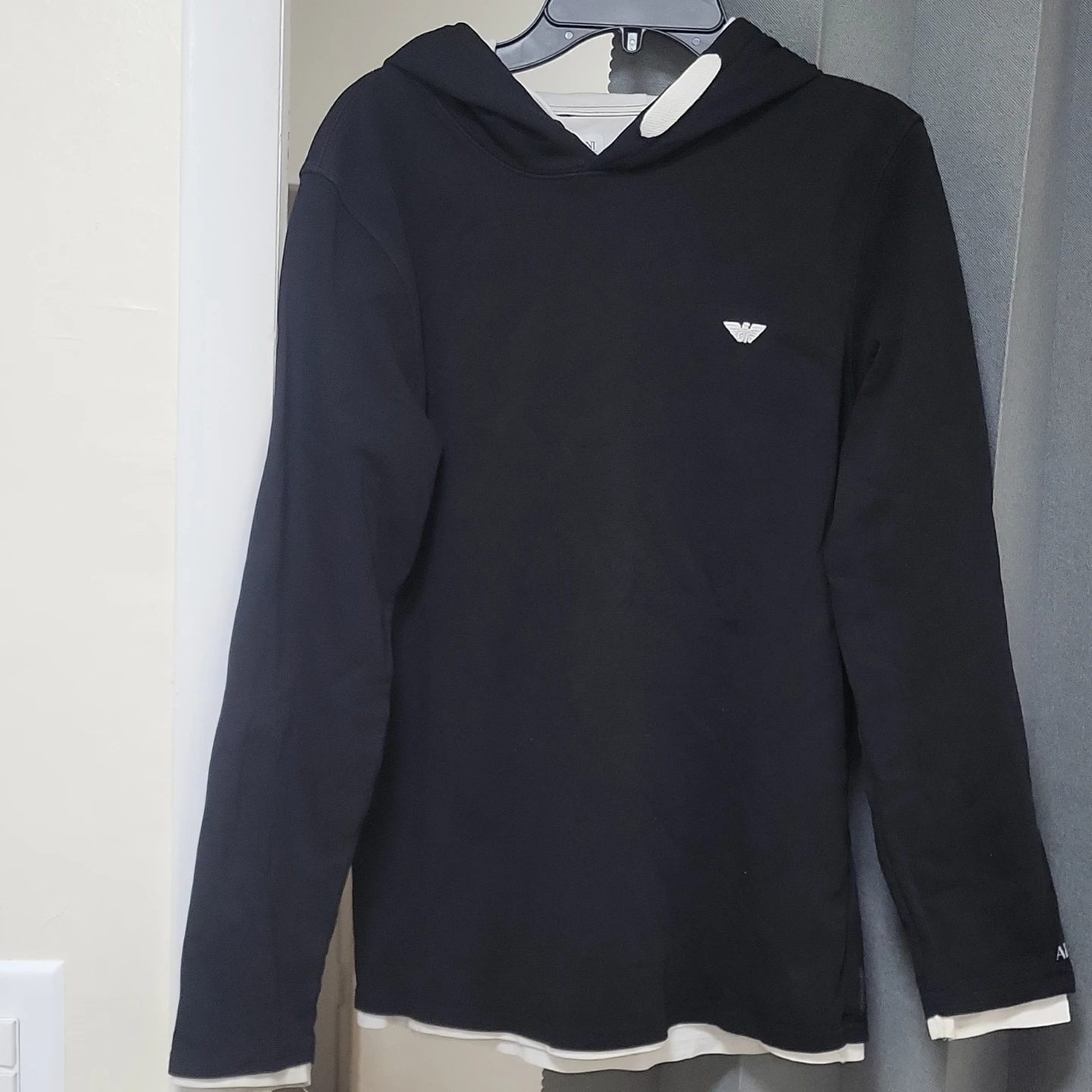 Armani Junior Black Hoodie Size 12A - photo 5