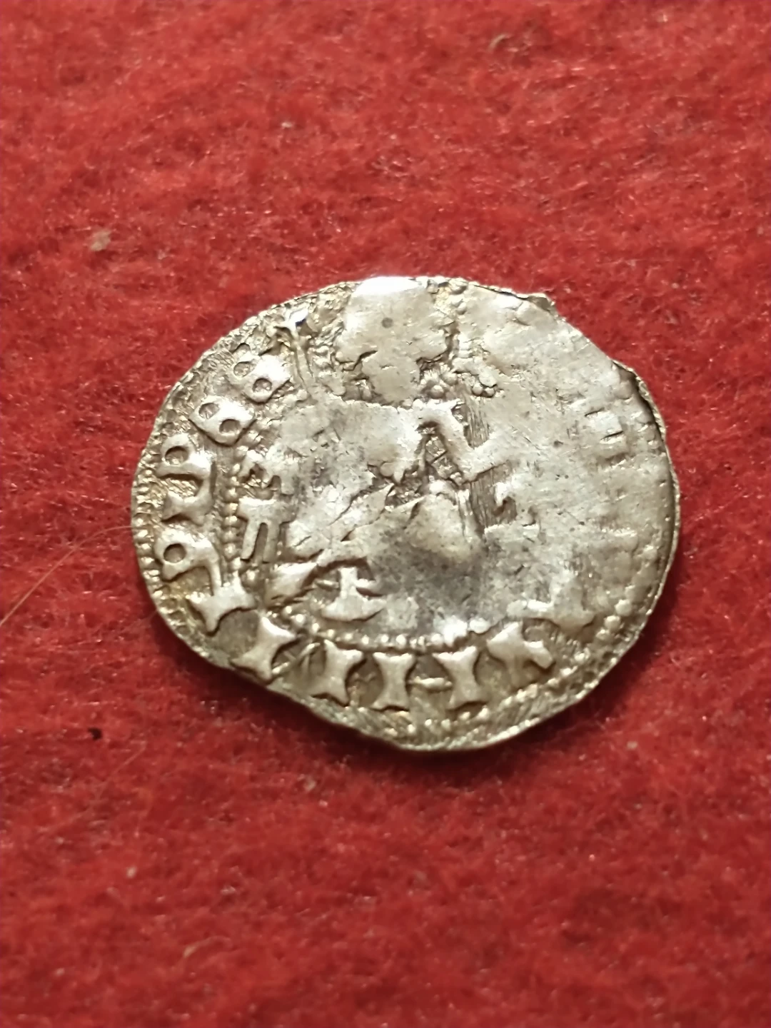 Beautiful unattributed medieval European silver coin - photo 5