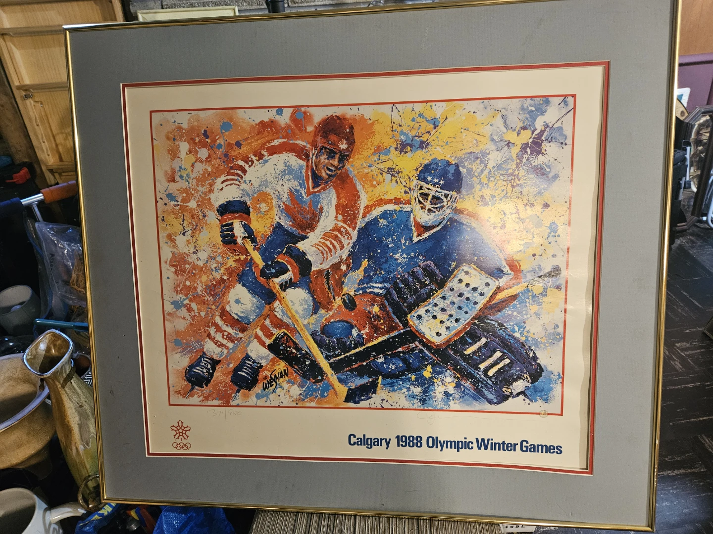 Calgary 1988 Olympic Winter Games Hockey Art Print by Wesman - photo 2