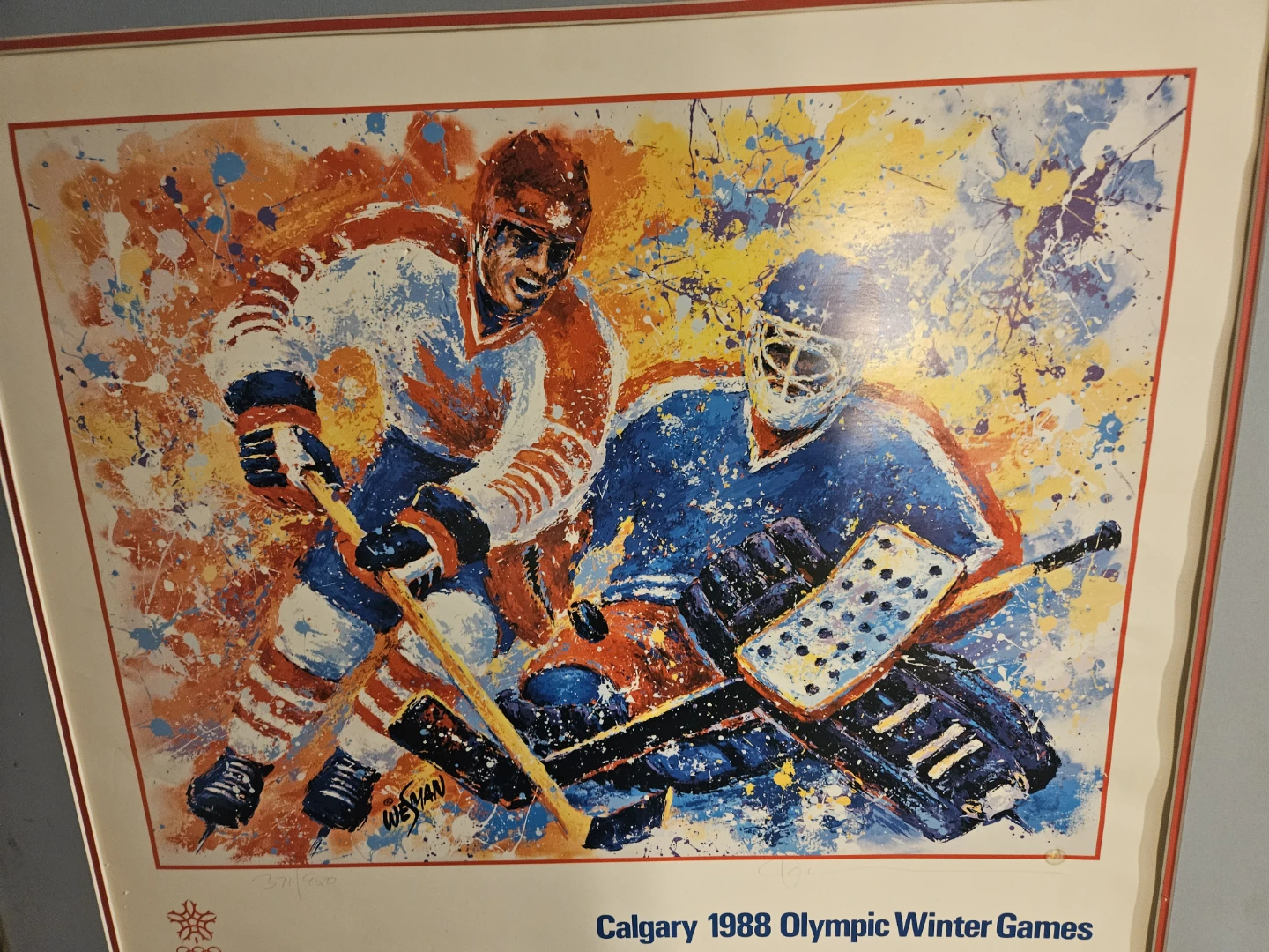 Calgary 1988 Olympic Winter Games Hockey Art Print by Wesman - photo 3