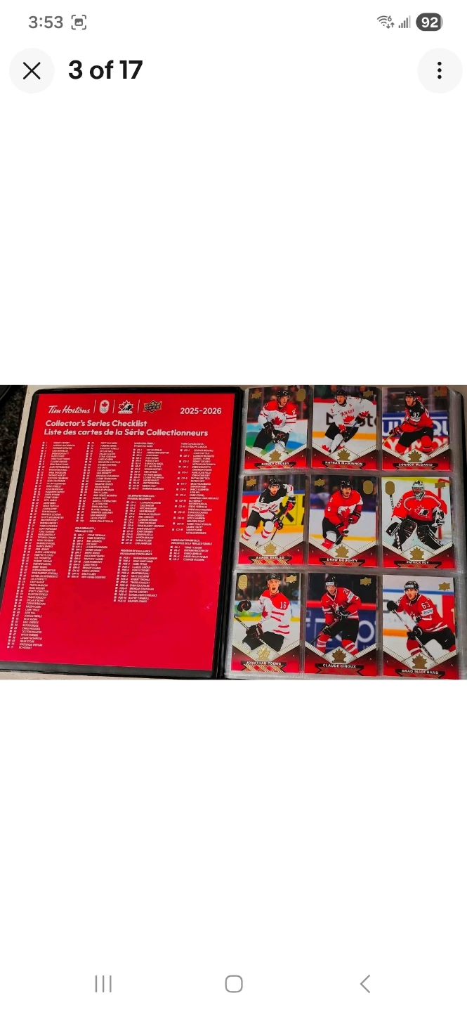 Tim Hortons Team Canada 2025-2026 Hockey Card Binder - photo 2