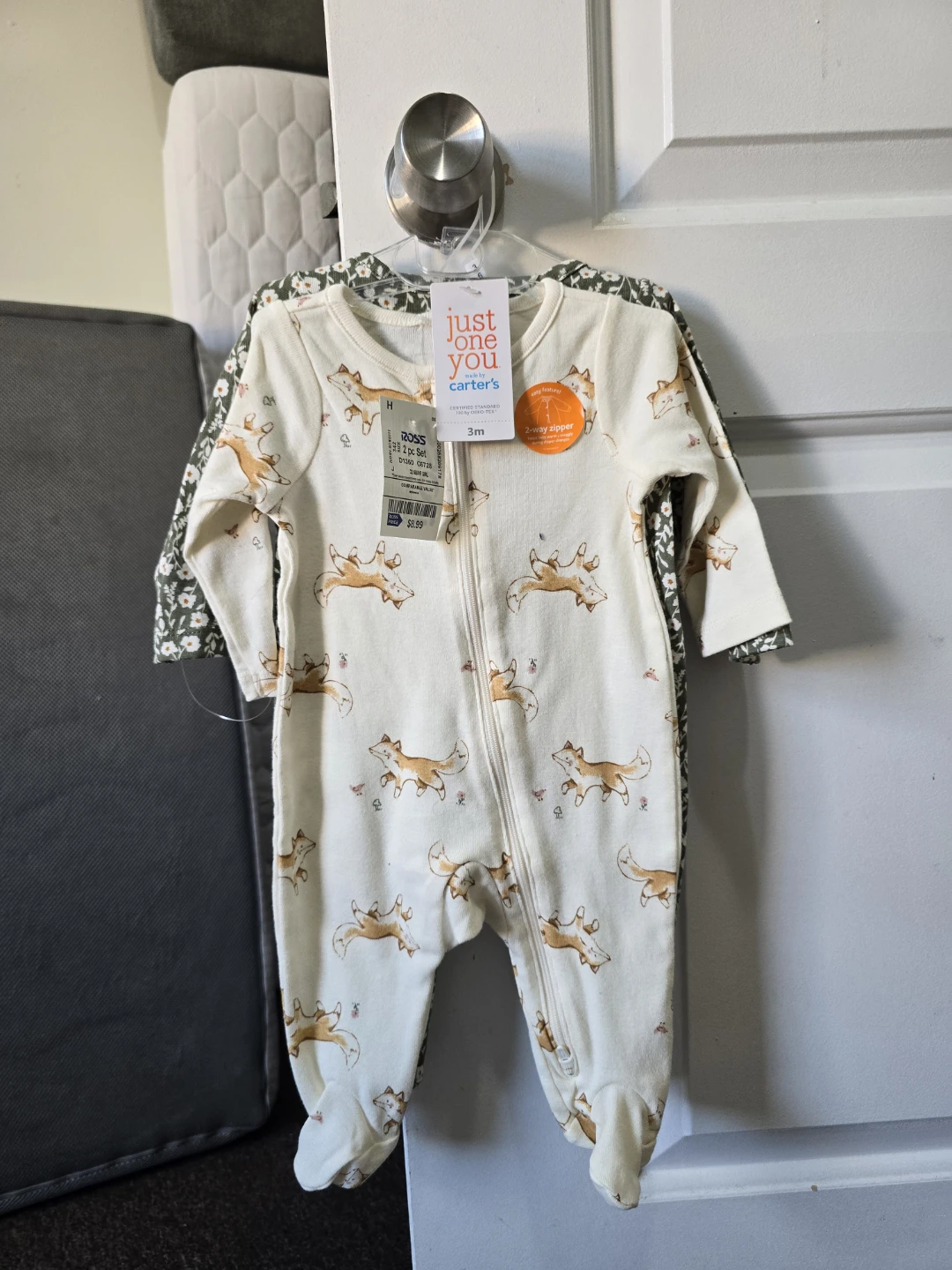 Just One You Carter's Baby Fox Footie Pajama Set 3M