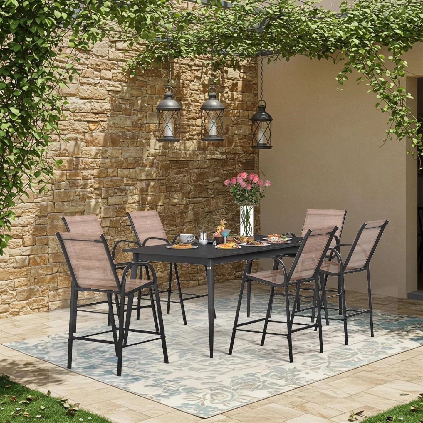 Brandnew-Patio High Chairs Set of 6 - photo 2