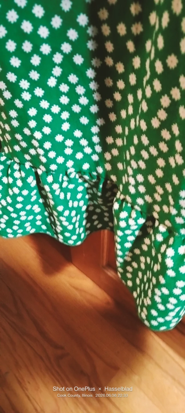 Green Floral Print Maxi Dress -size L - photo 3