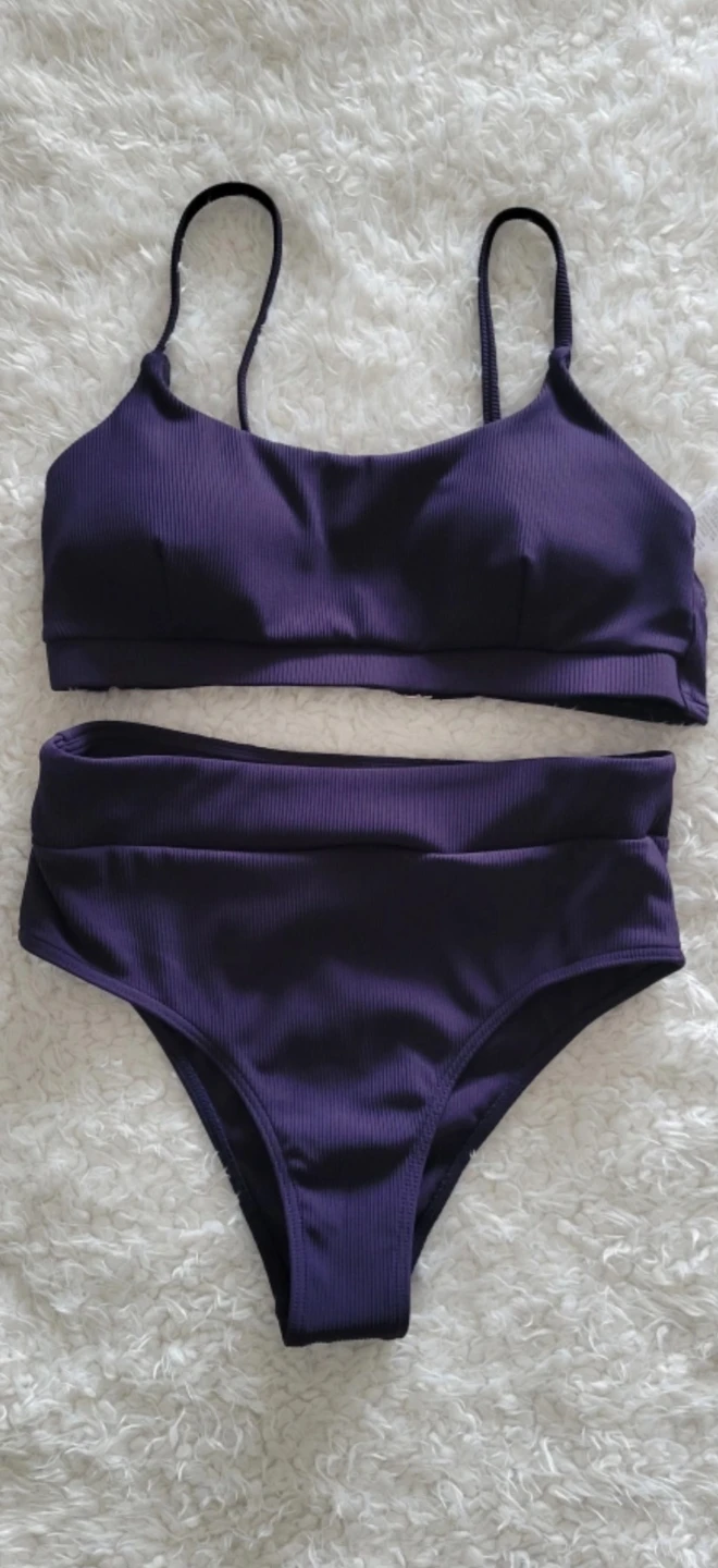 Women's Ribbed High-Waisted Bikini Set - photo 4
