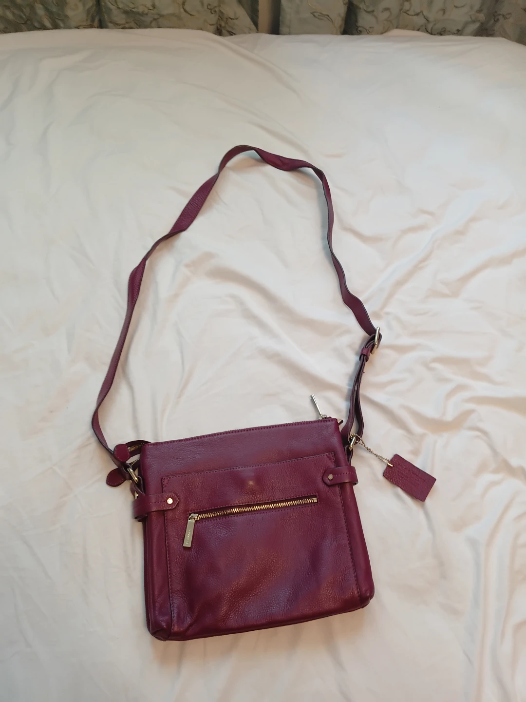Baggallini Burgundy Leather Crossbody Bag - photo 2
