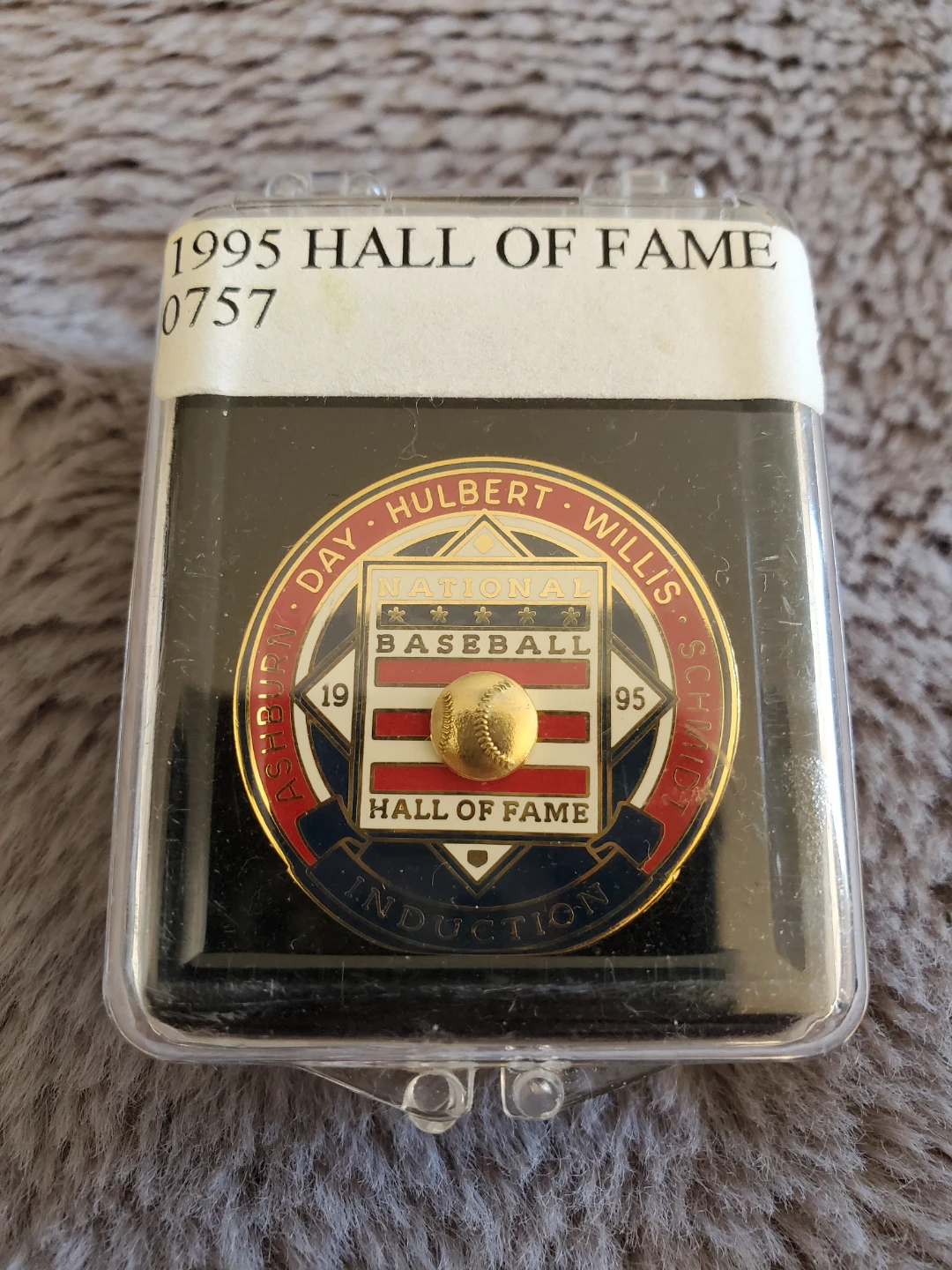 1995 National Baseball Hall of Fame Induction Press Pin ⚽ - photo 2