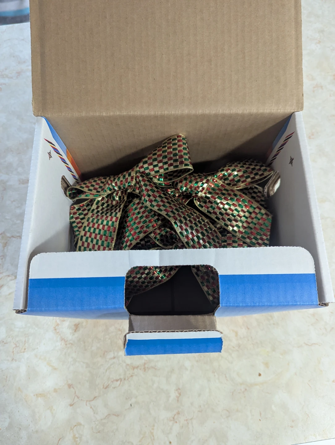 Box of Christmas Bows for Garland 9pc. - photo 2