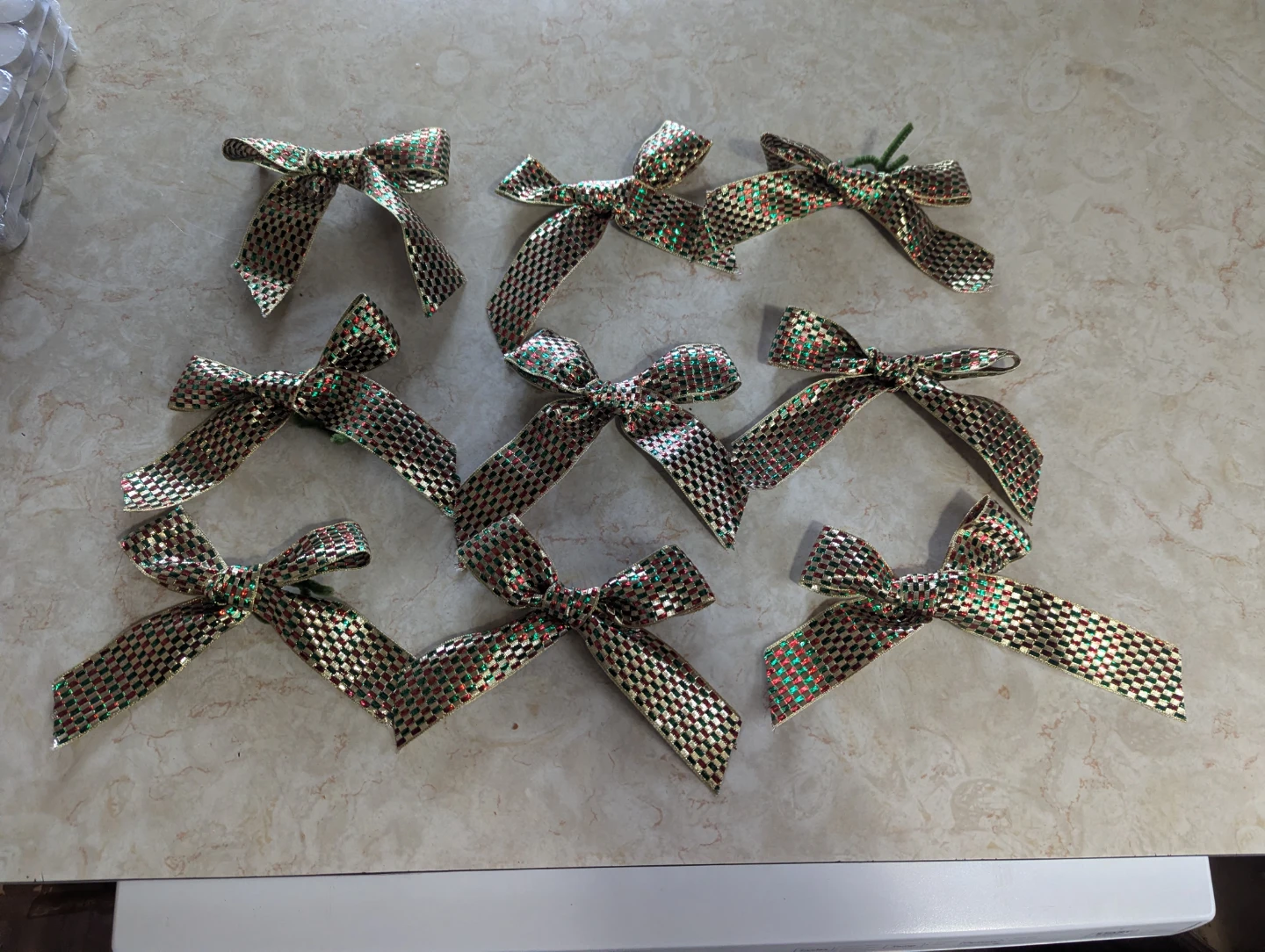 Box of Christmas Bows for Garland 9pc. - photo 3