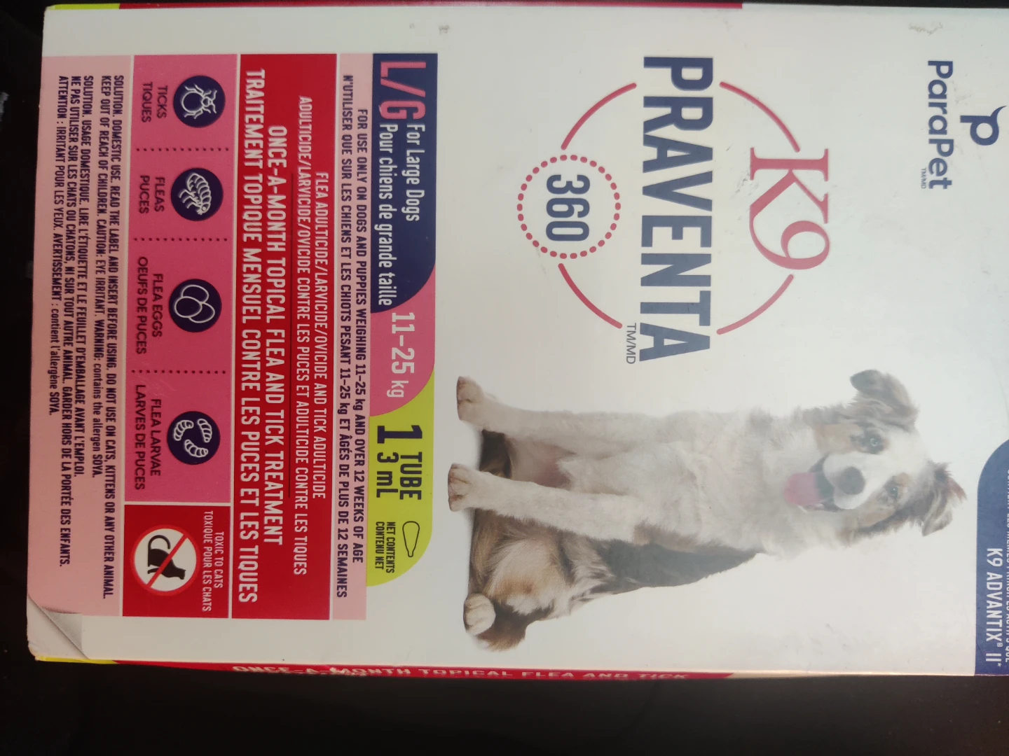 ParaPet K9 Praventa 360  Treatment for LARGE Dogs