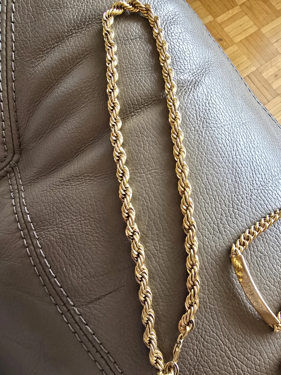 Gold Rope Chain Necklace and Bracelets - photo 3