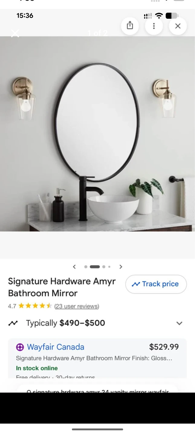 Signature Hardware Amyг Bathroom Mirror - photo 2
