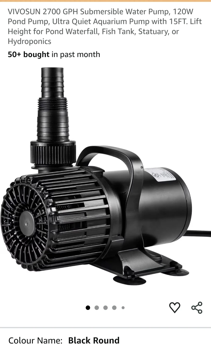 VIVOSUN 2700 GPH Submersible Water Pump - photo 5