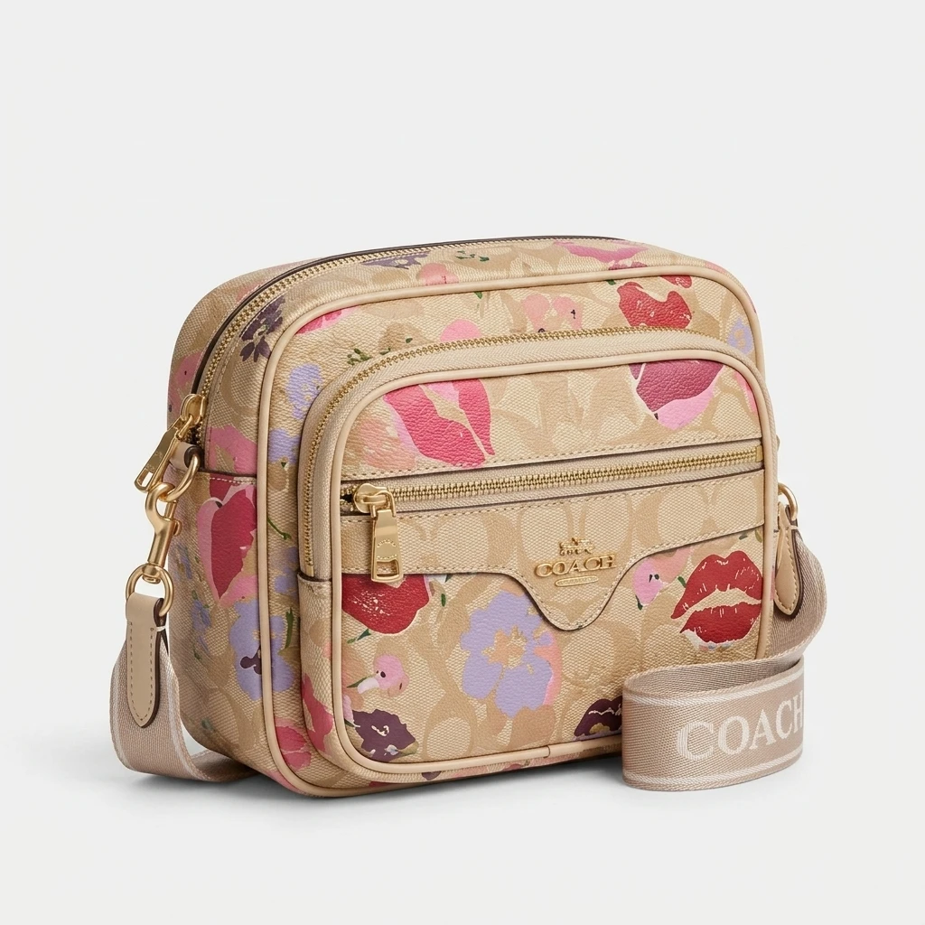 Coach Lip Print Camera Bag
