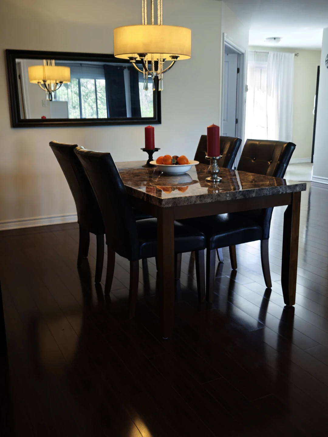 Moving Sale - Marble top dining table with 4 chairs - photo 2