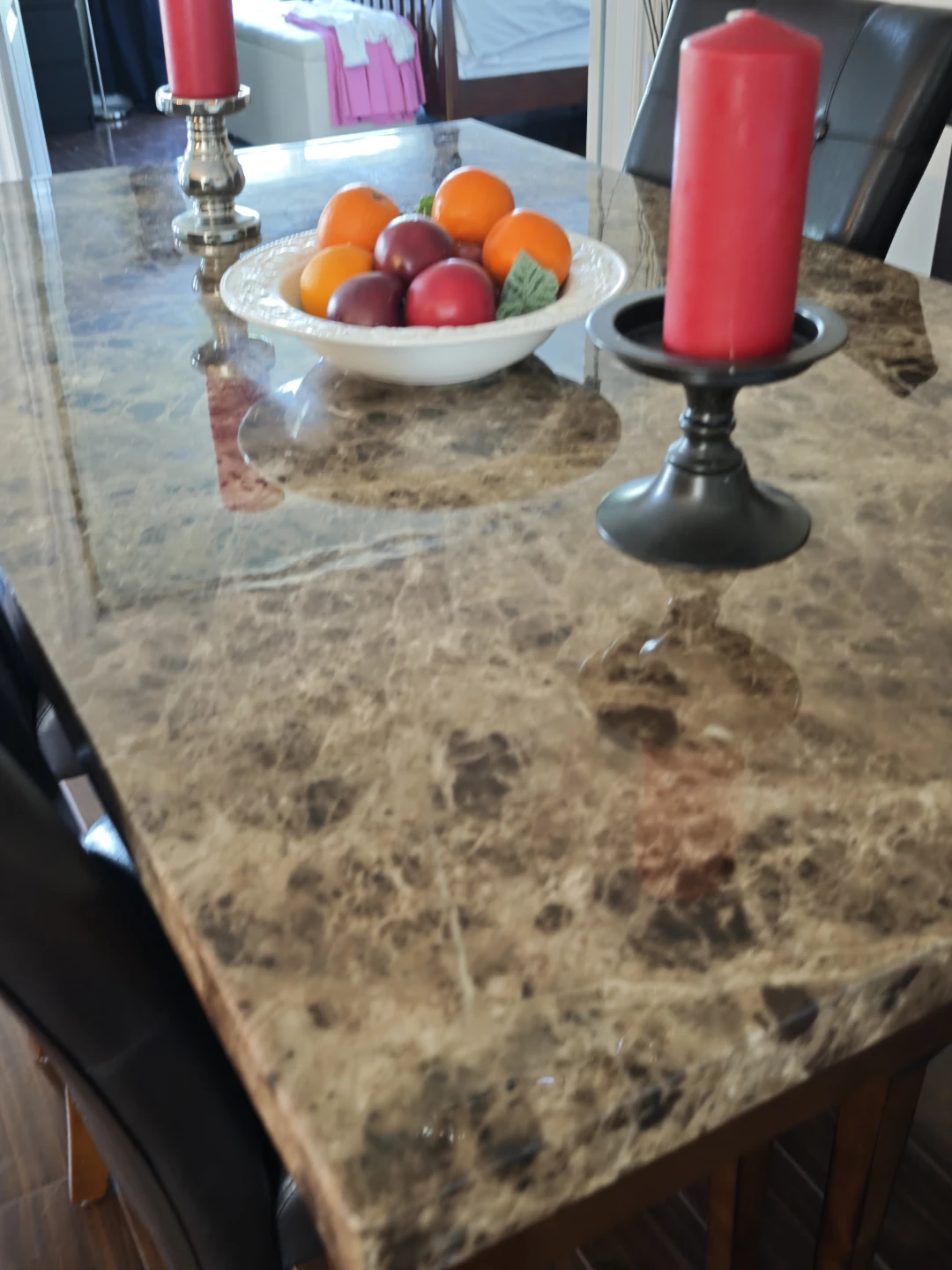 Moving Sale - Marble top dining table with 4 chairs - photo 4