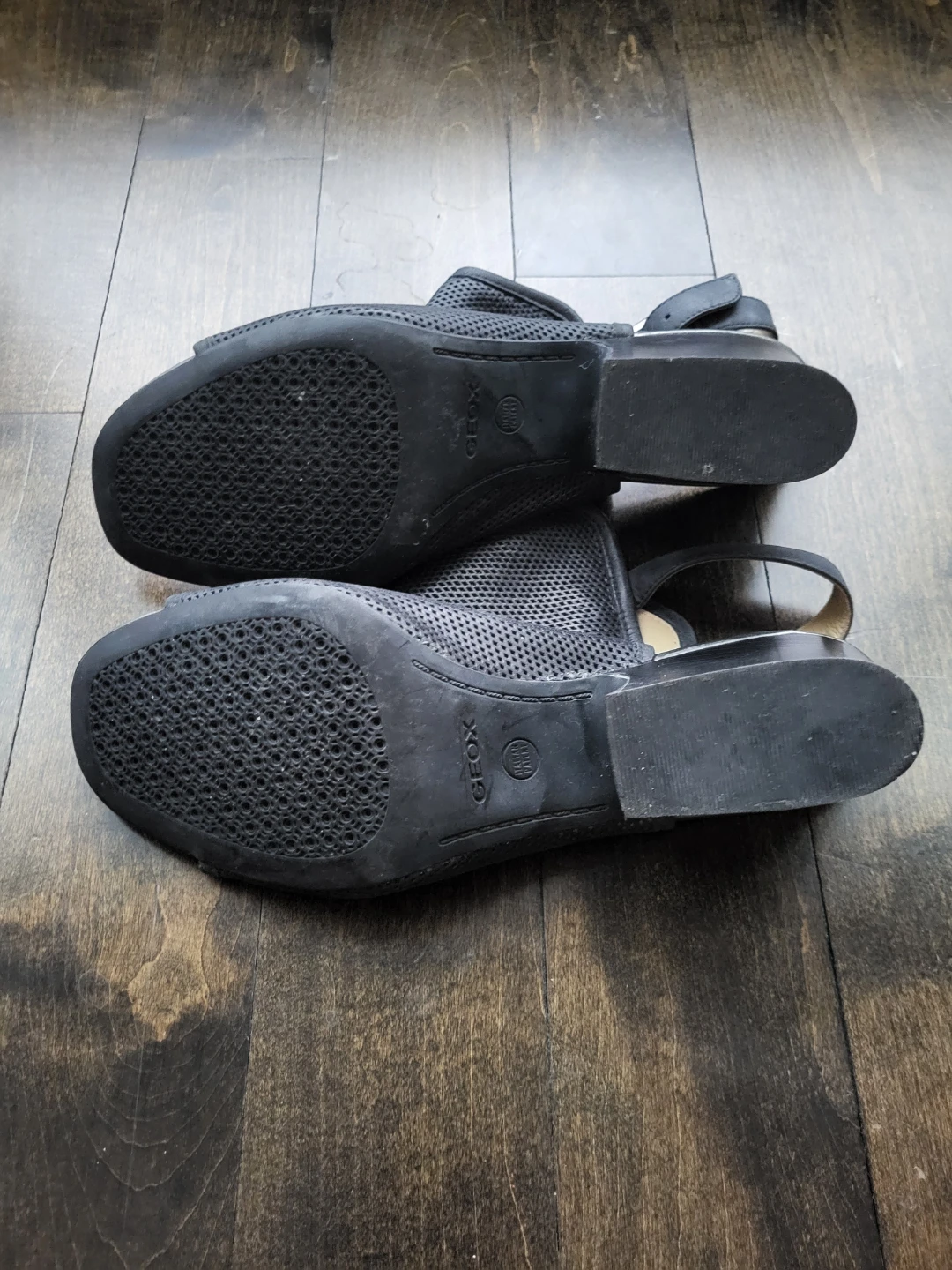 Geox Black Perforated Wedge Sandals - photo 3
