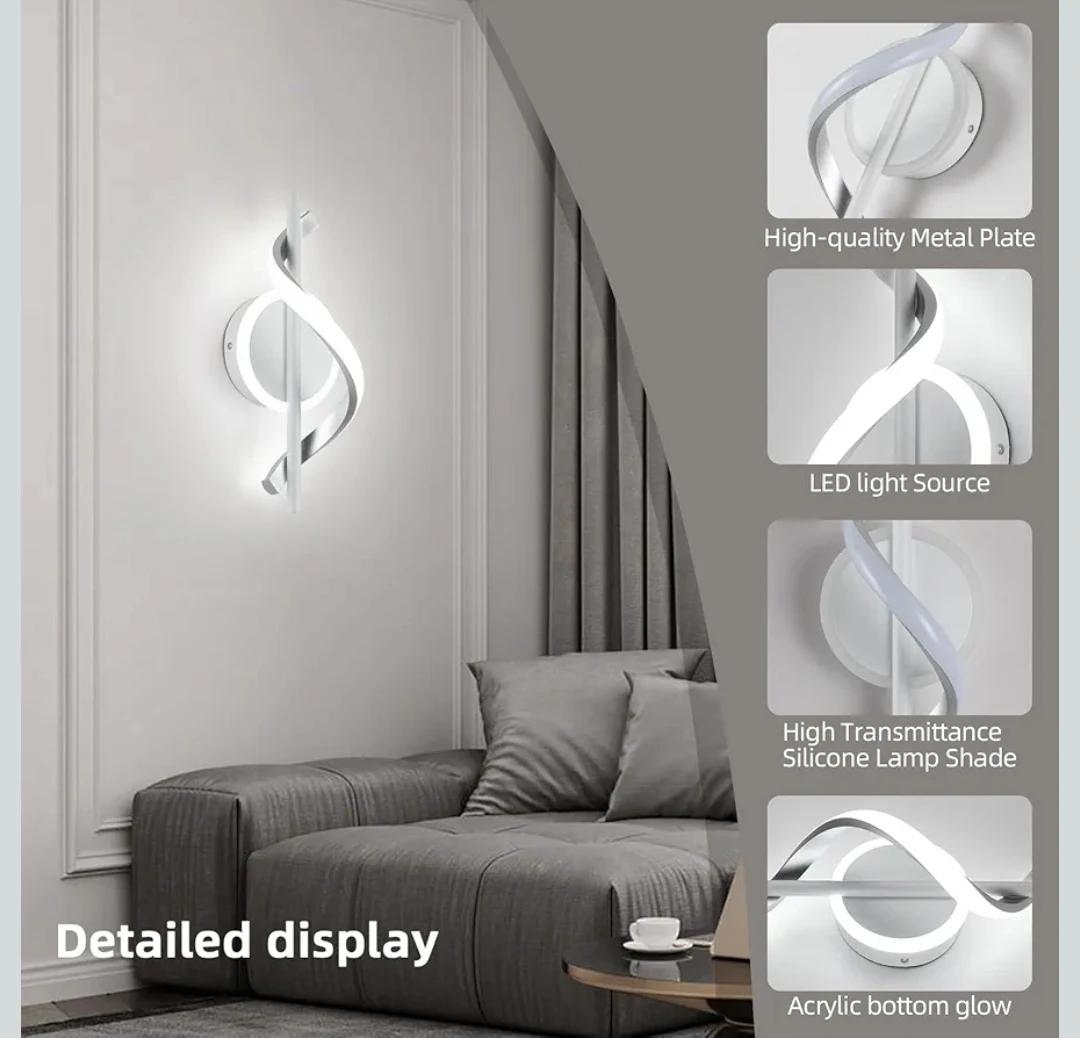 LED Wall Sconce - Modern Spiral Lamp - photo 4