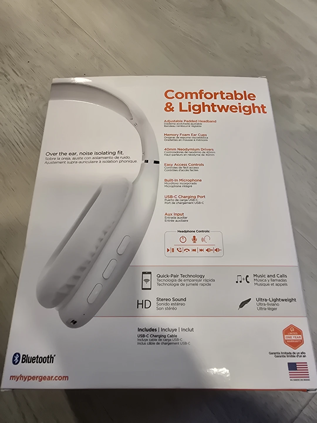 HyperGear Vibe Wireless Headphones - White