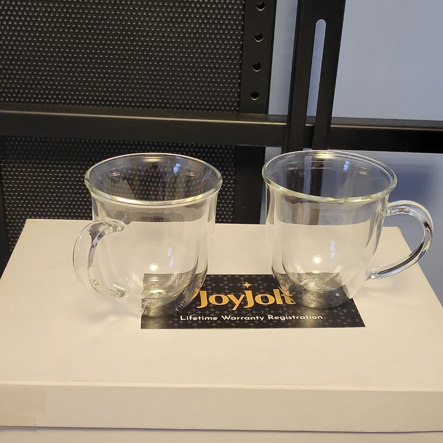JoyJolt Serene Double Wall Glass Mug Set - 2 pc - photo 3