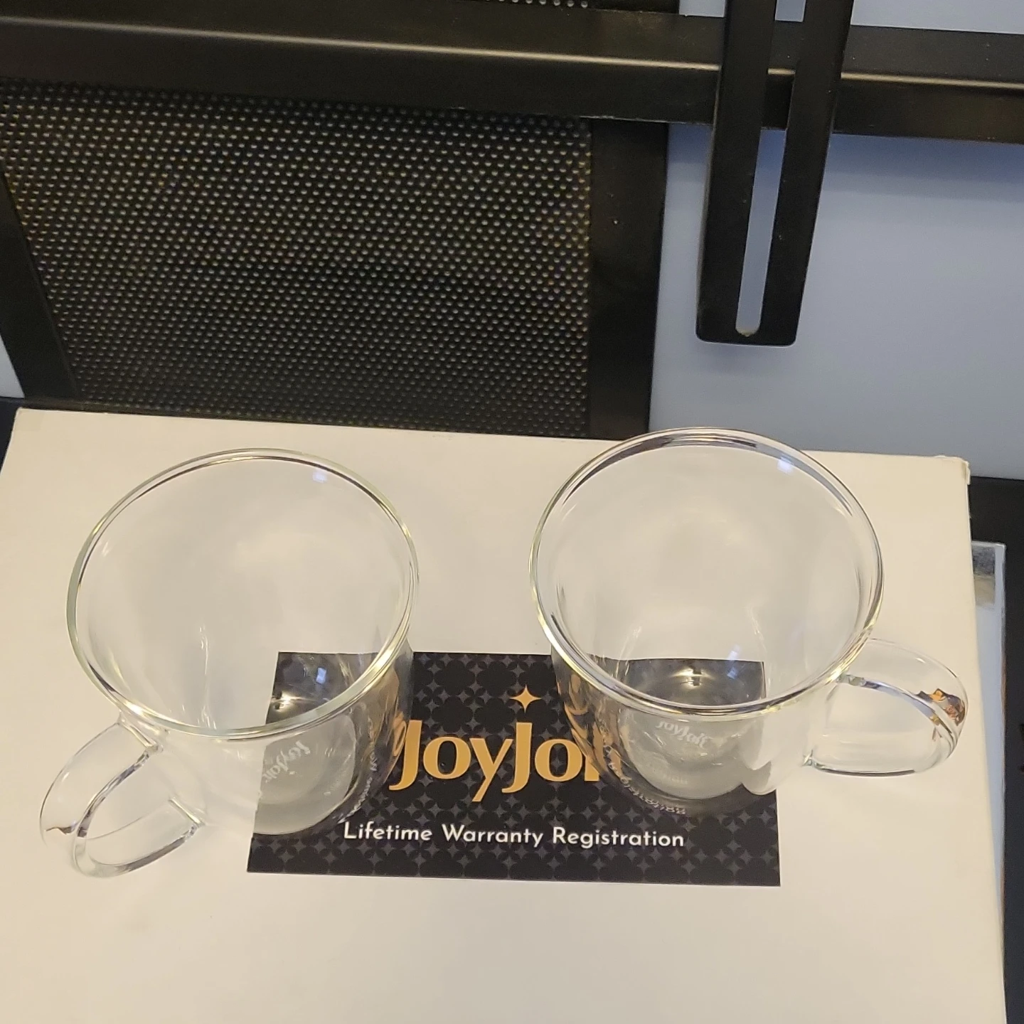 JoyJolt Serene Double Wall Glass Mug Set - 2 pc - photo 4