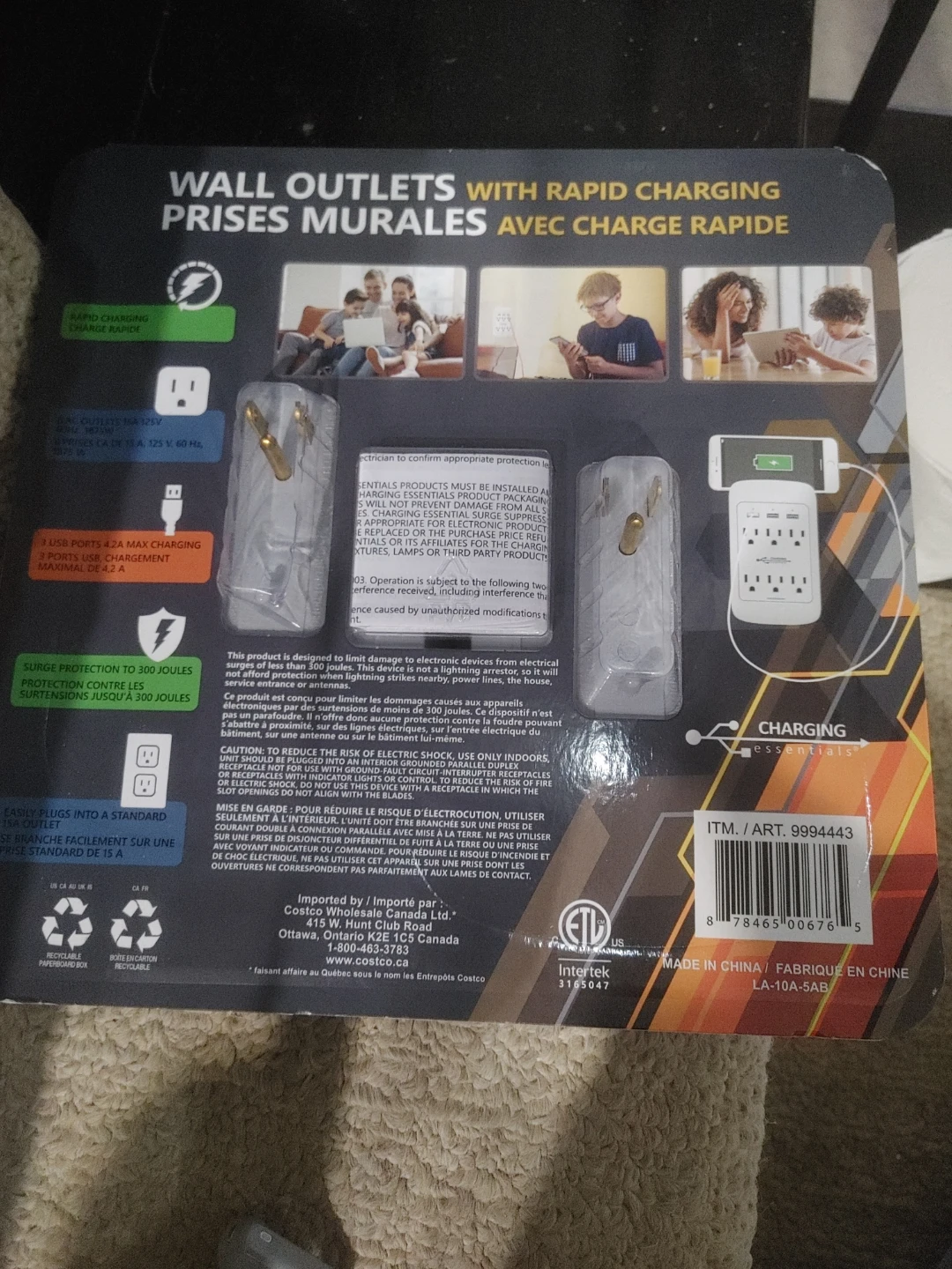 Charging Essentials Wall Outlet Extenders with USB Ports