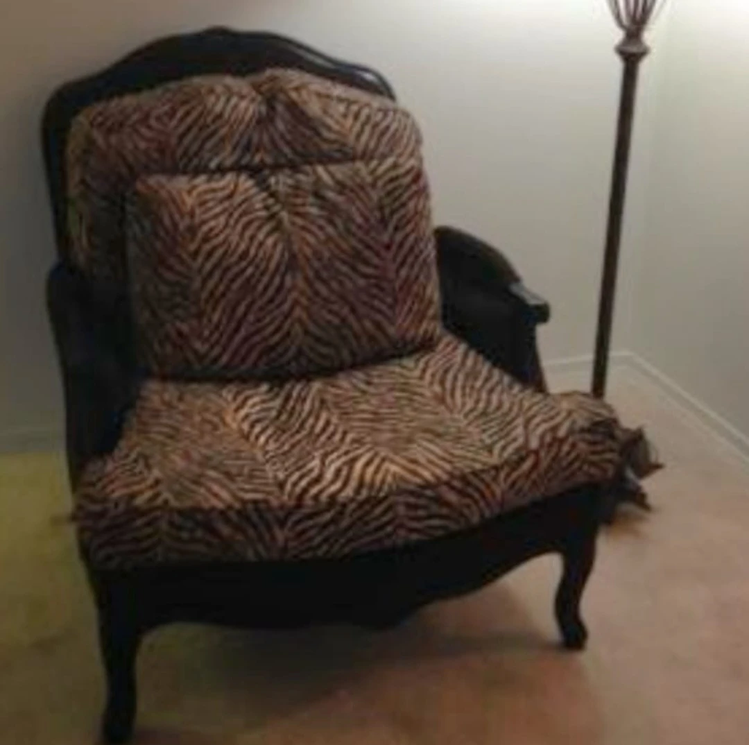 Zebra print accent chair