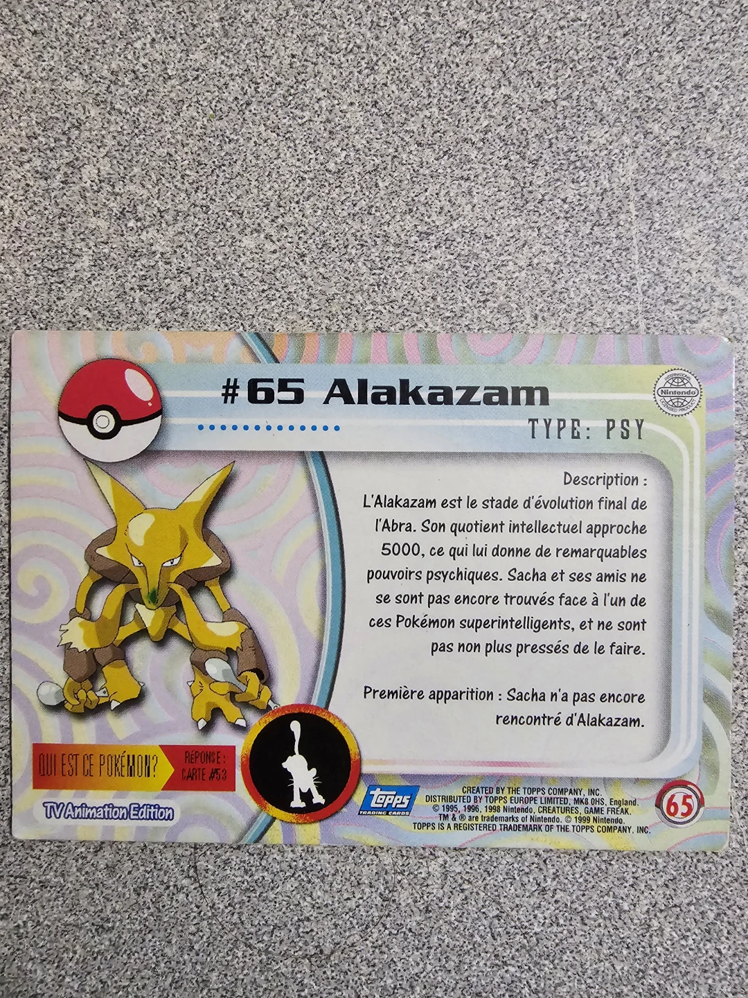 #65 Alakazam Pokémon Card - photo 2