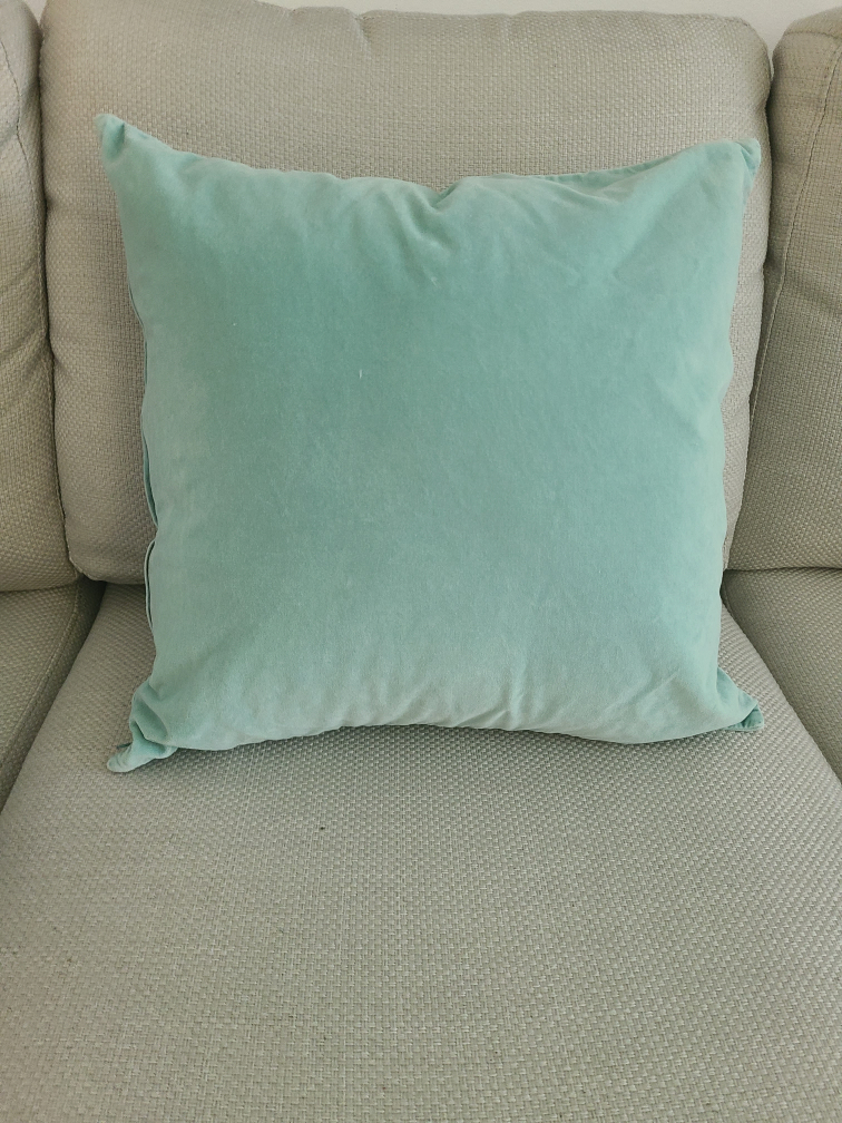 $6 for 3 IKEA Turquoise Velvet Throw Pillow Covers - photo 2