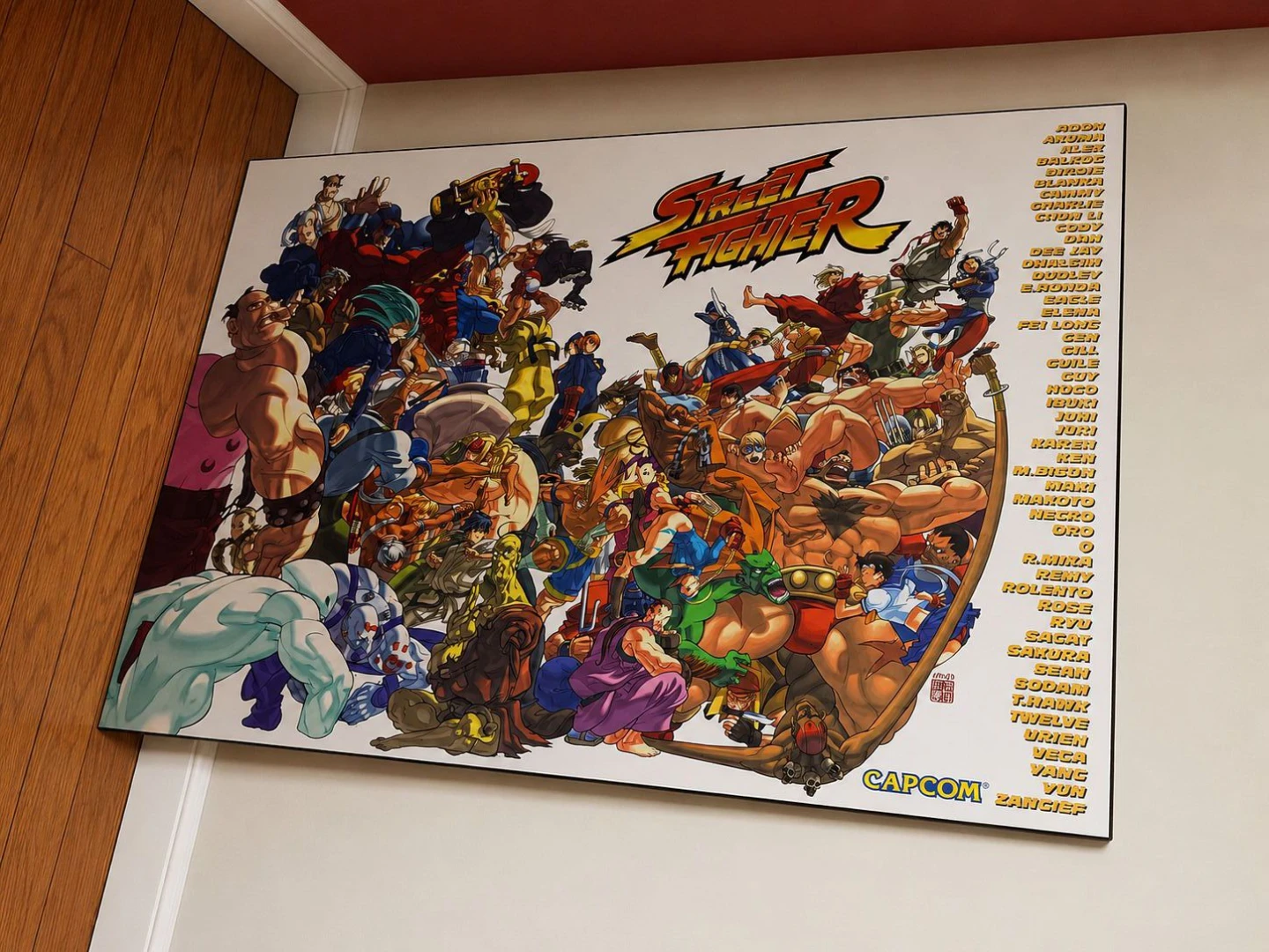 Street Fighter Poster with Character List