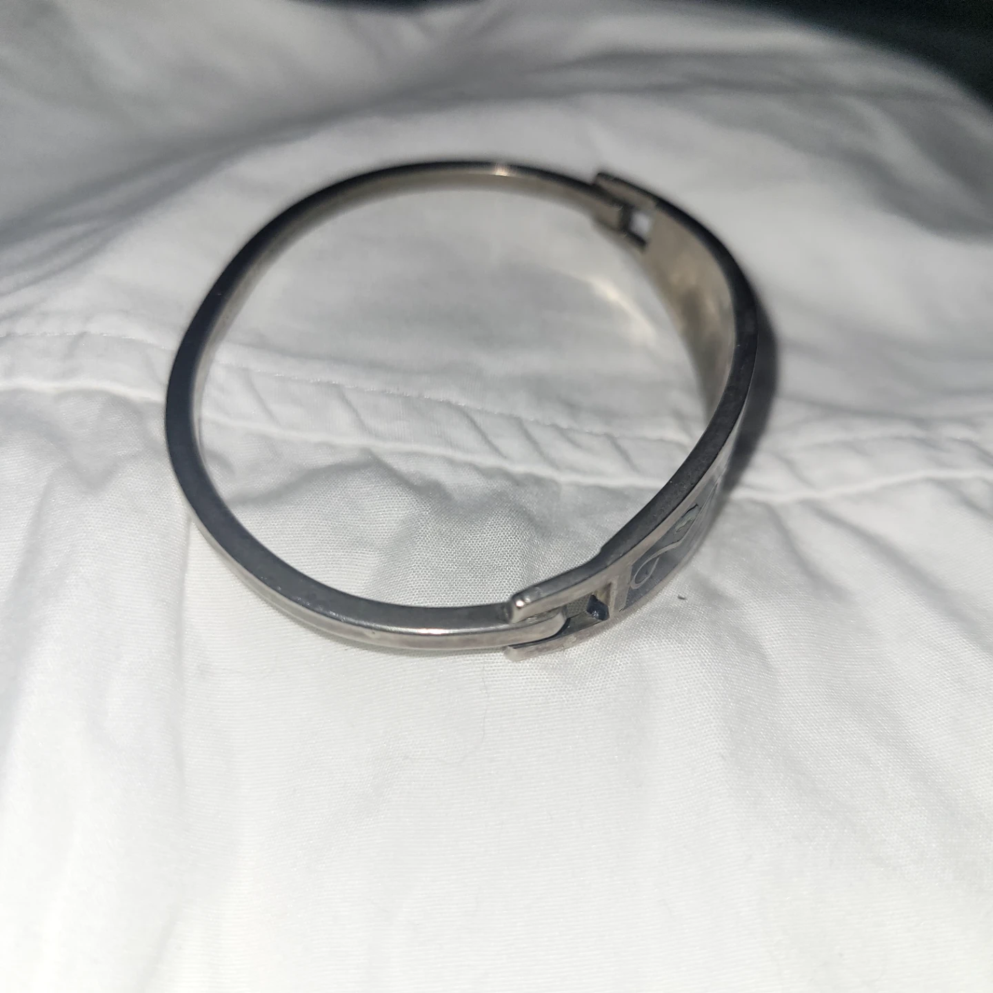 Sterling Silver Inlay Bangle Bracelet - photo 2