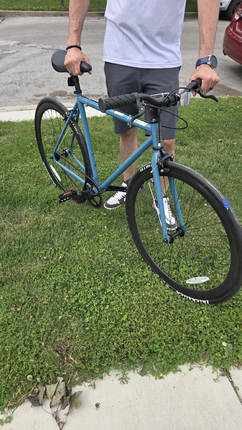 Blue Fixie Bicycle