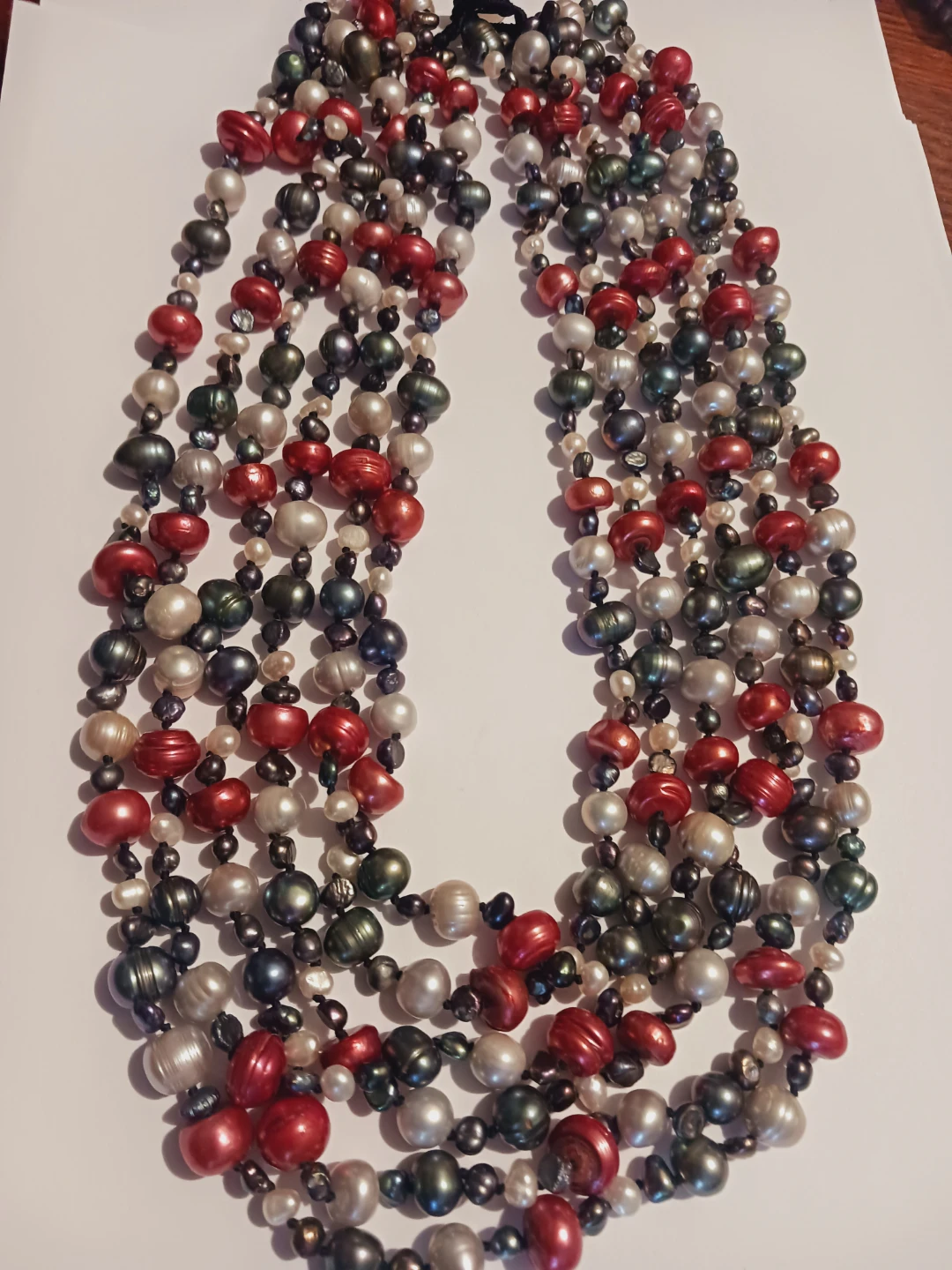 VOLUMINOUS  MULTI STRAND FRESHWATER PEARL NECKLACE - photo 2