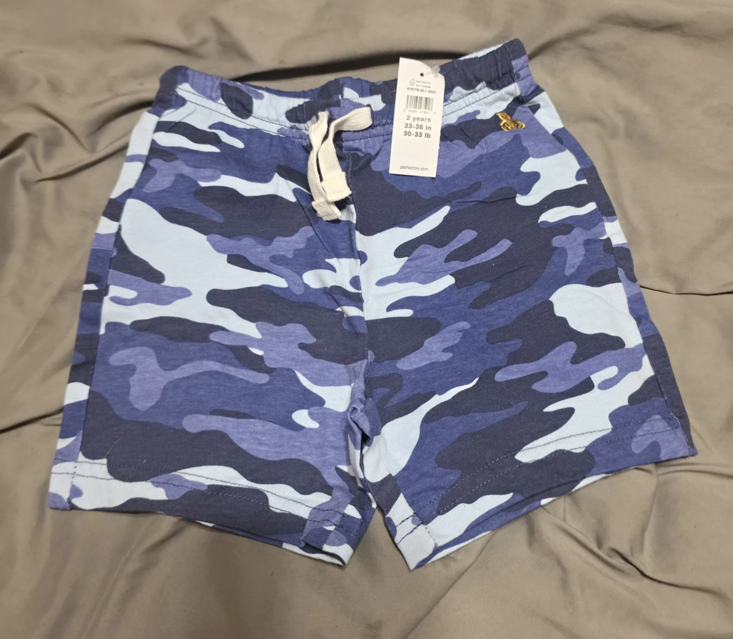 Gap Kids Blue Camo Shorts Size 2 Years