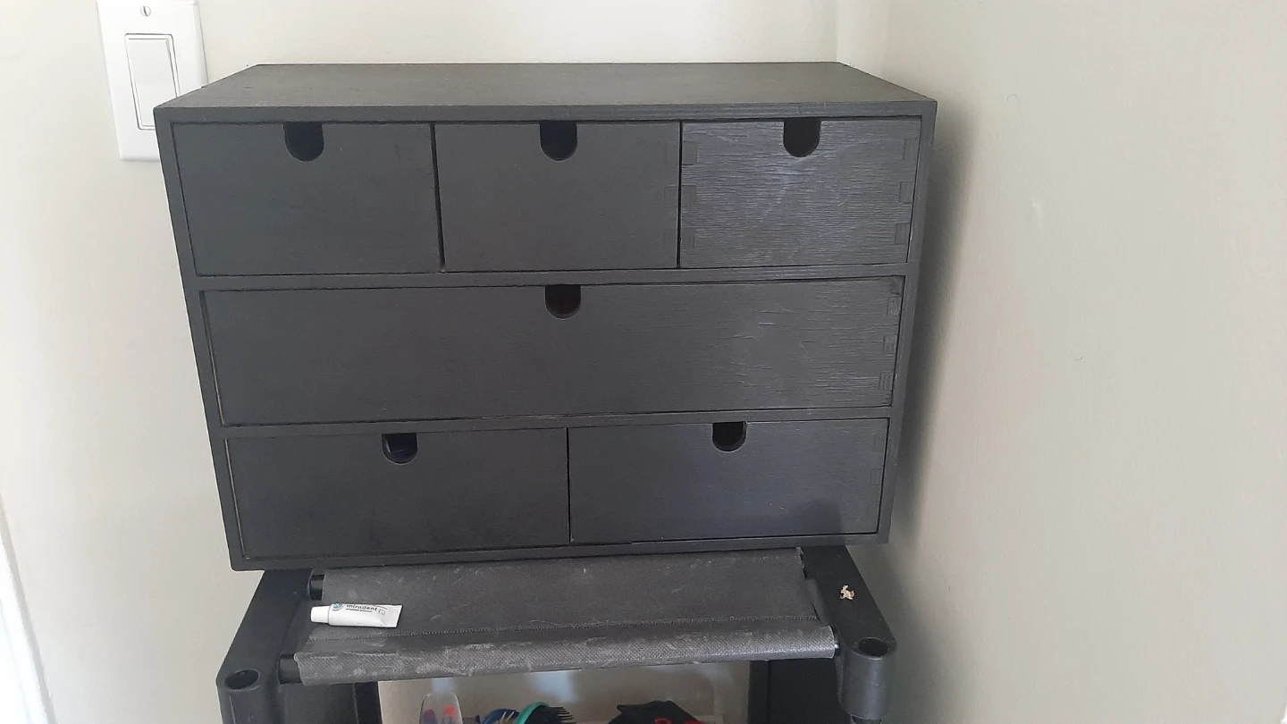Black Wooden Dresser / Storage Unit